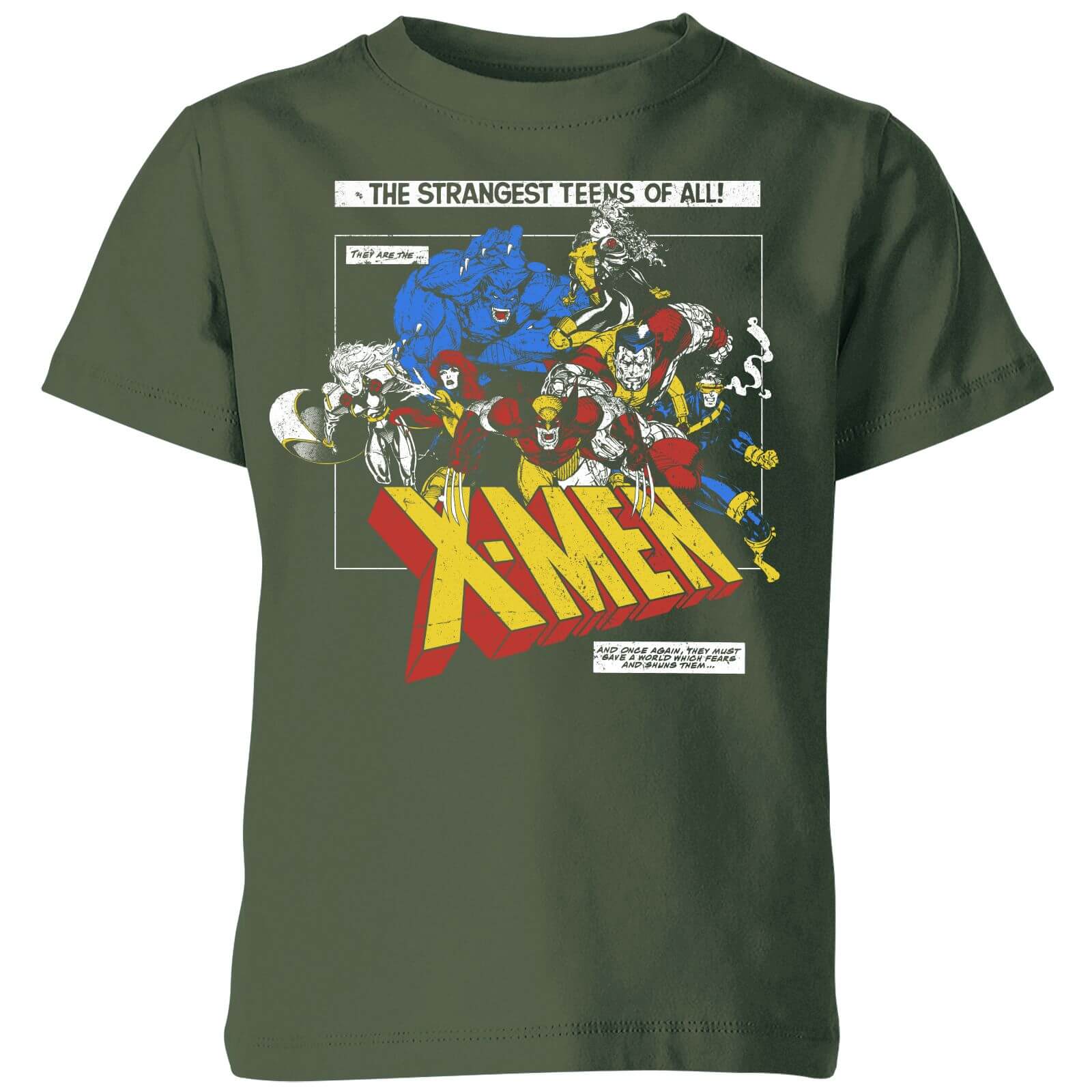 

X-Men Retro Team Up Kids' T-Shirt - Green - 3-4 Anni