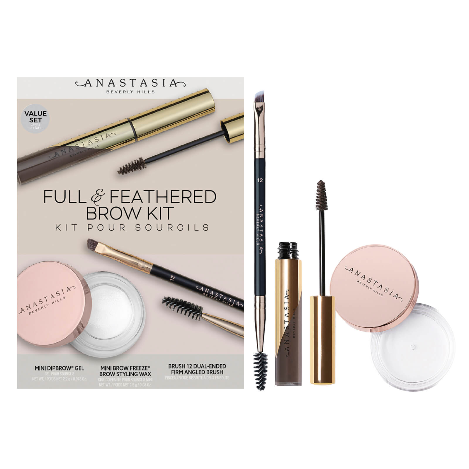 

Anastasia Beverly Hills Full & Feathered Brow Kit - Medium Brown
