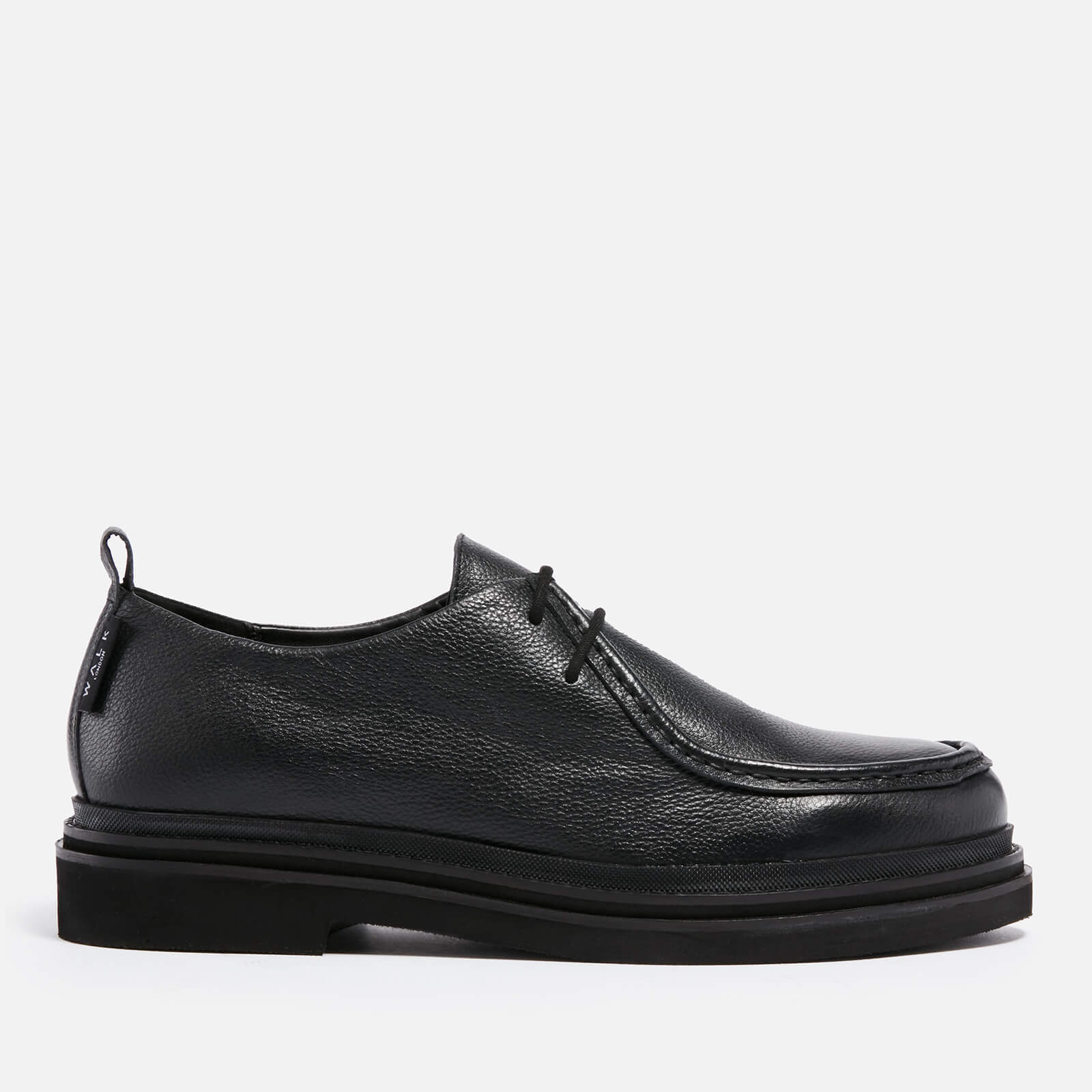 Walk London Men’s Brooklyn Apron Pebbled Leather Shoes