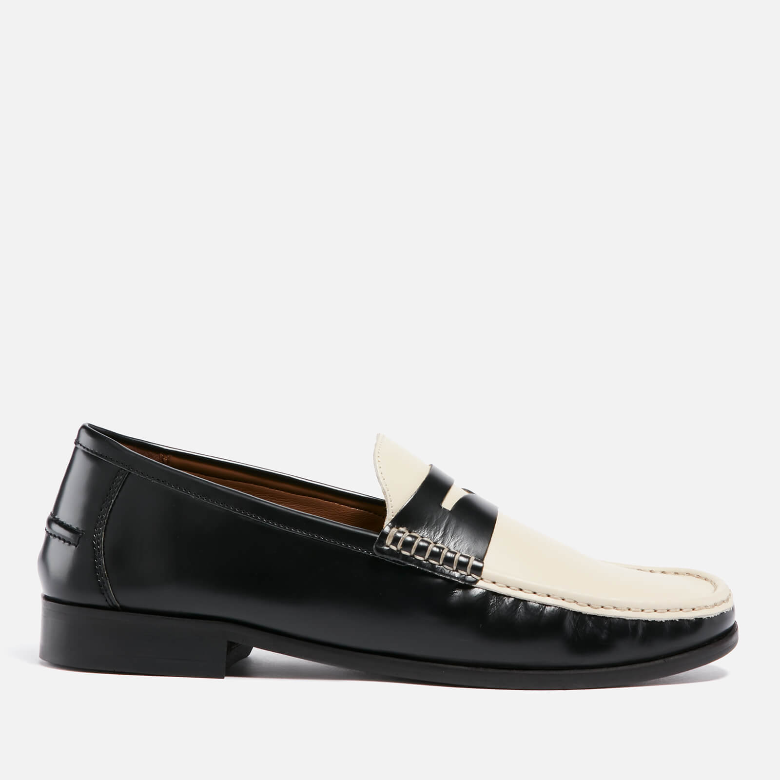 Walk London Men’s Tino Leather Saddle Loafers