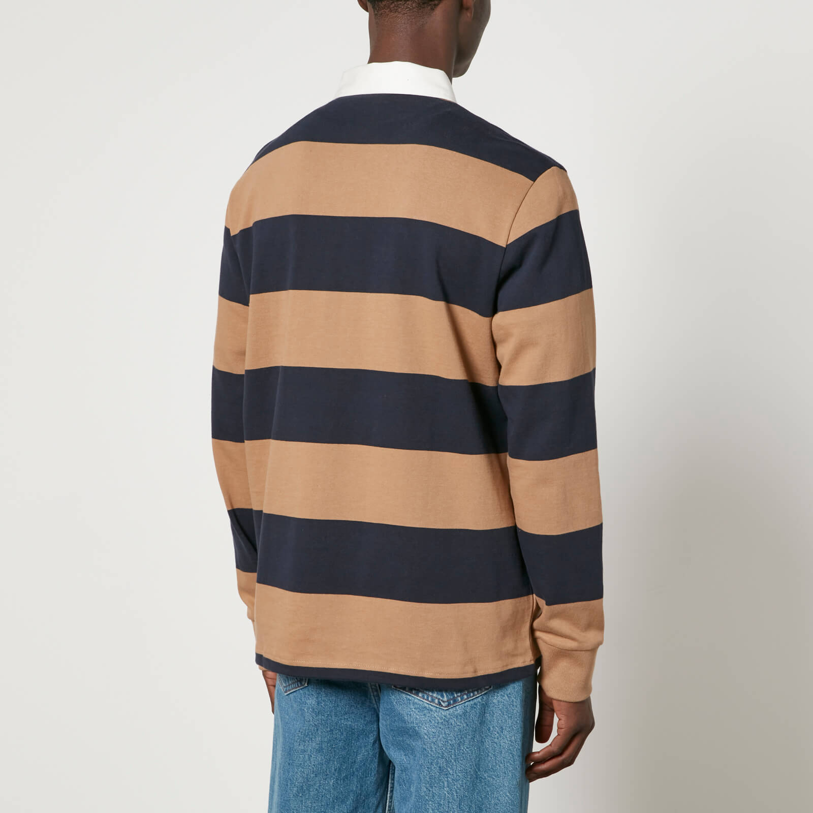 Gant Men's Shield Barstripe Heavy Rugger Cotton-Jersey Top - Xl