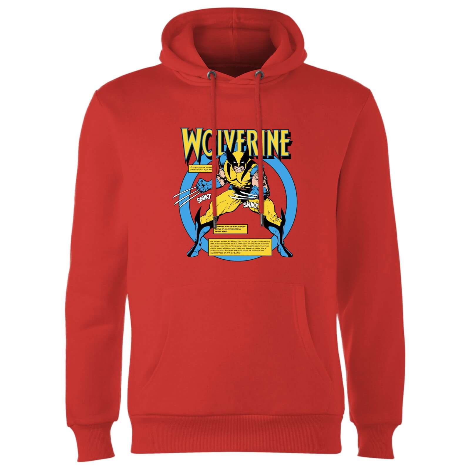 X-Men Wolverine Bio Hoodie - Red - S - Rot