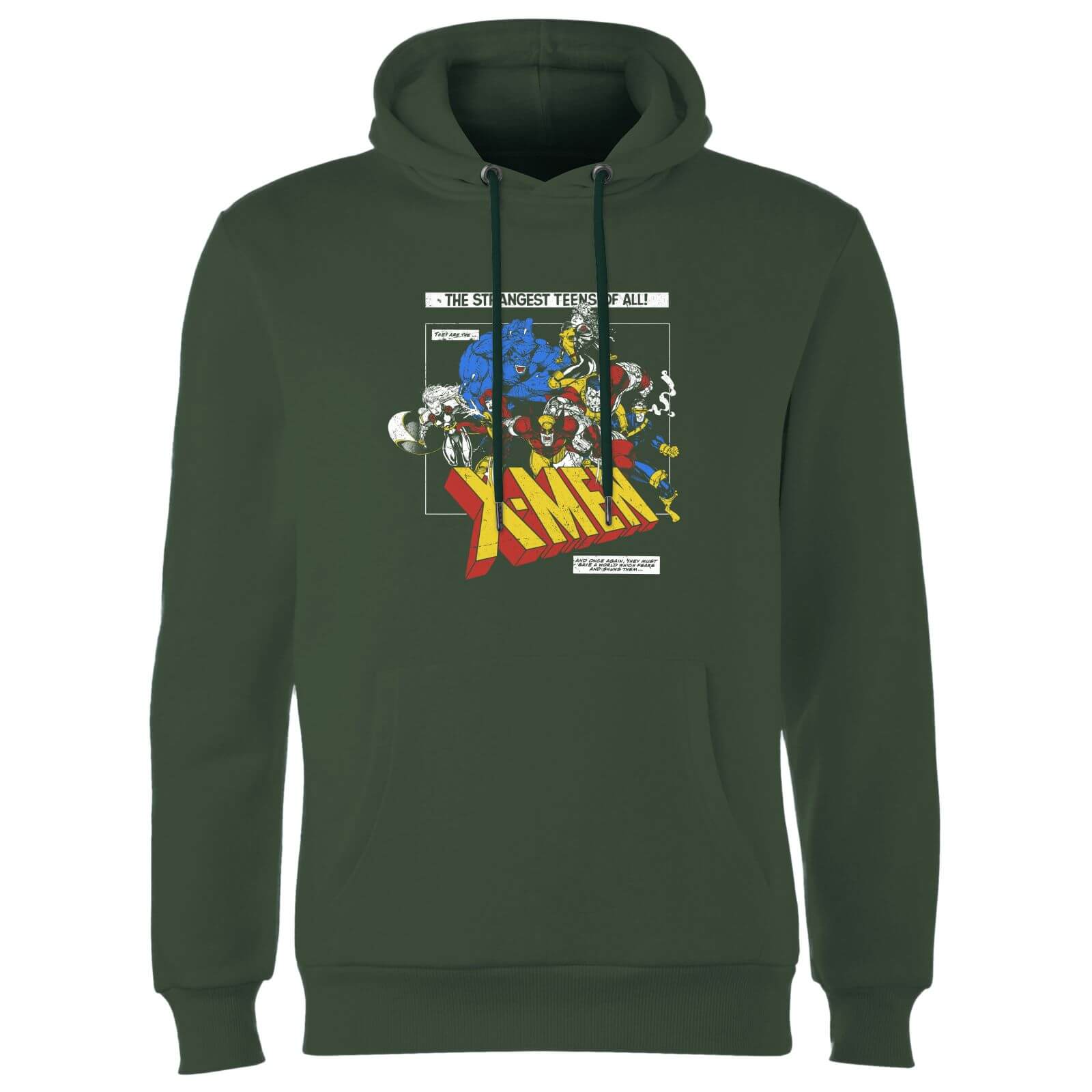 

X-Men Retro Team Up Hoodie - Green - L - Verde