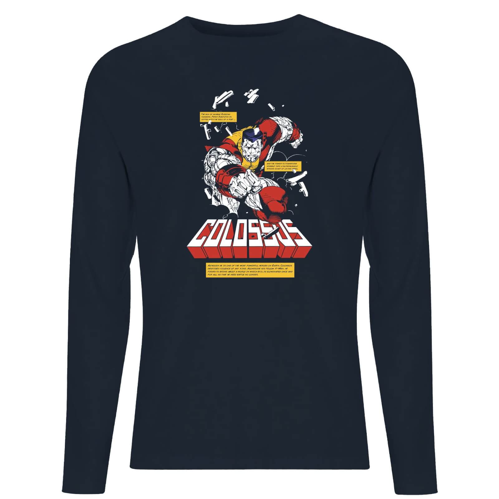 X-Men Colossus Bio Long Sleeve T-Shirt - Navy - L