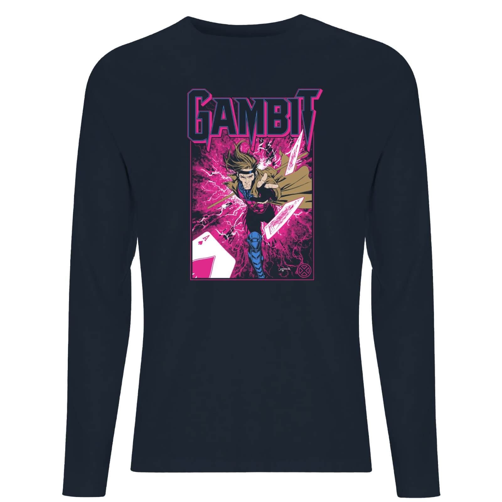 X-Men Gambit Long Sleeve T-Shirt – Navy – XS