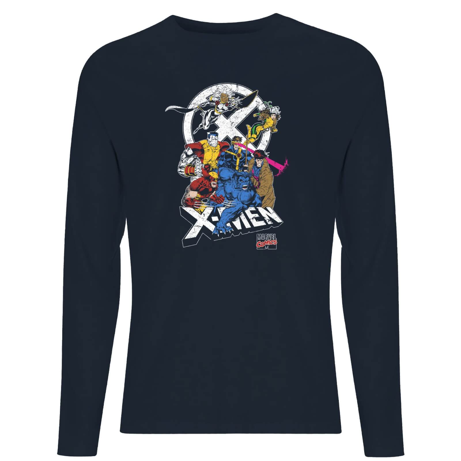 X-Men Super Team Long Sleeve T-Shirt - Navy - M
