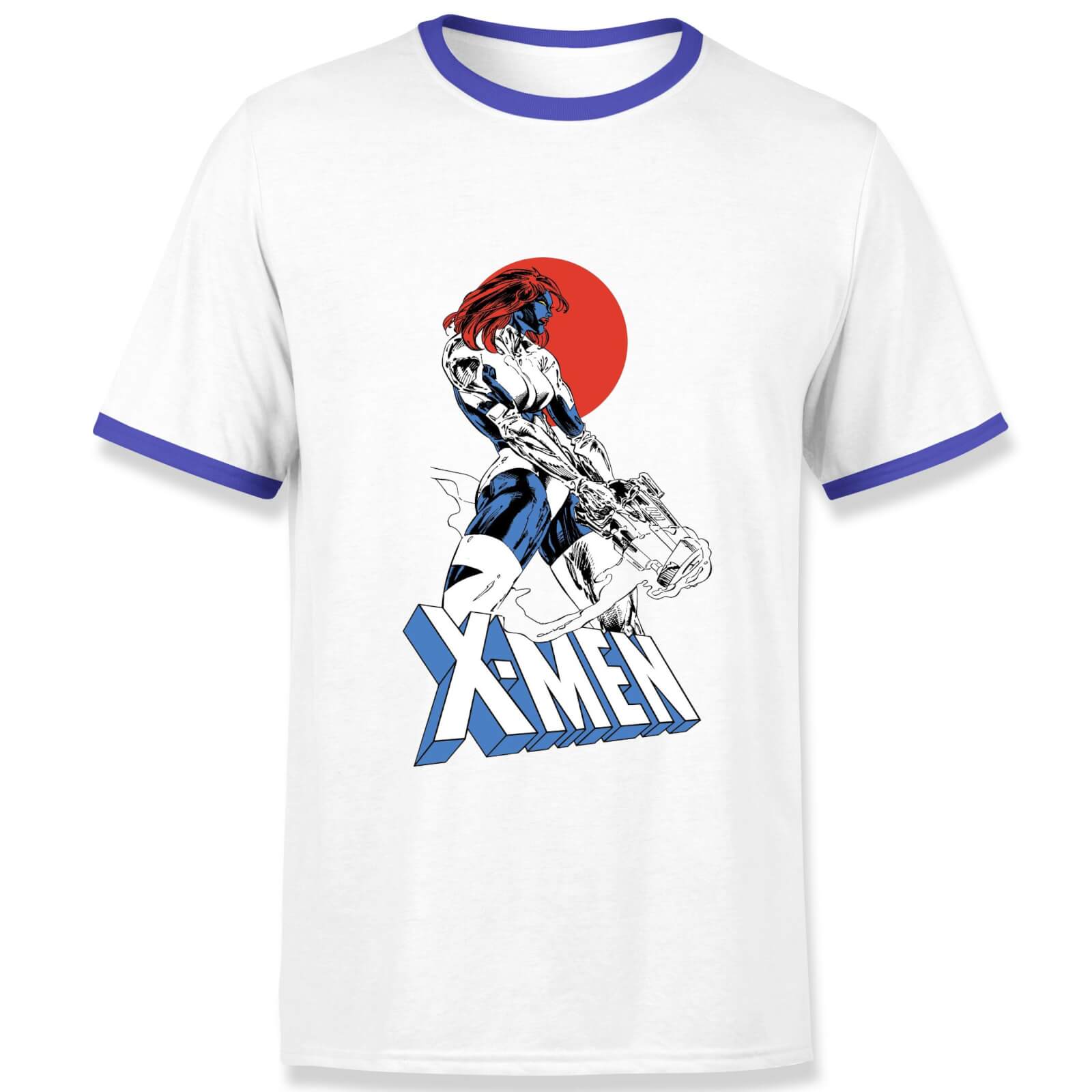 

X-Men Mystique Men's Ringer T-Shirt - White/Navy - L