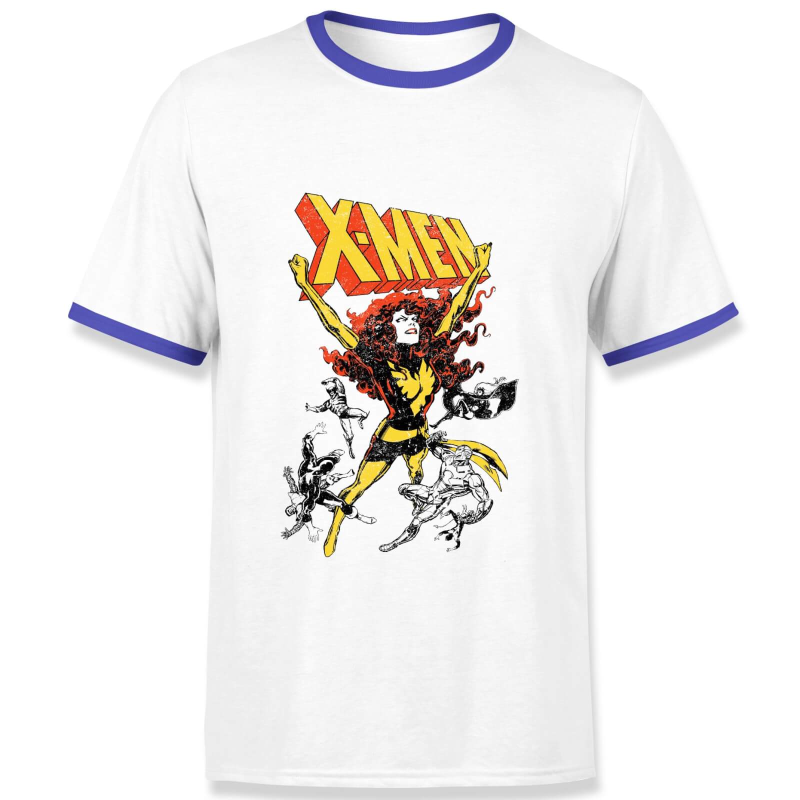 

X-Men Rise Of The Phoenix Men's Ringer T-Shirt - White/Navy - L