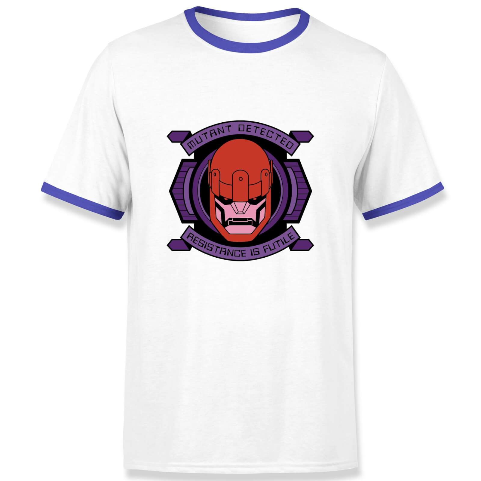 

X-Men Sentinel Attack Men's Ringer T-Shirt - White/Navy - M