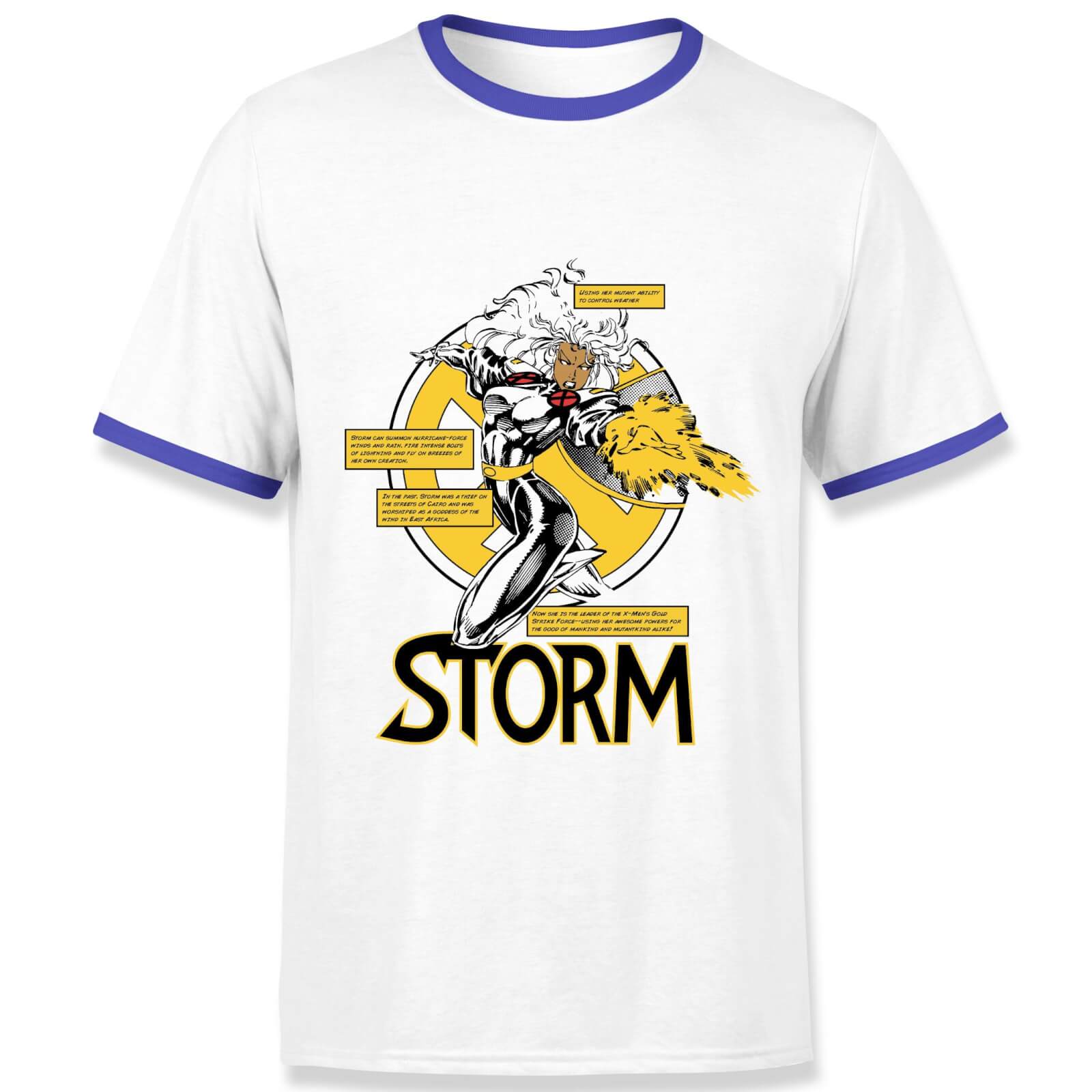 

X-Men Storm Bio Men's Ringer T-Shirt - White/Navy - M