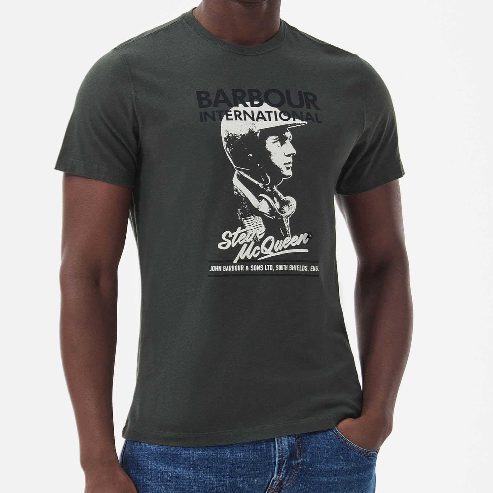 barbour international x steve mcqueen taylor cotton t-shirt - s
