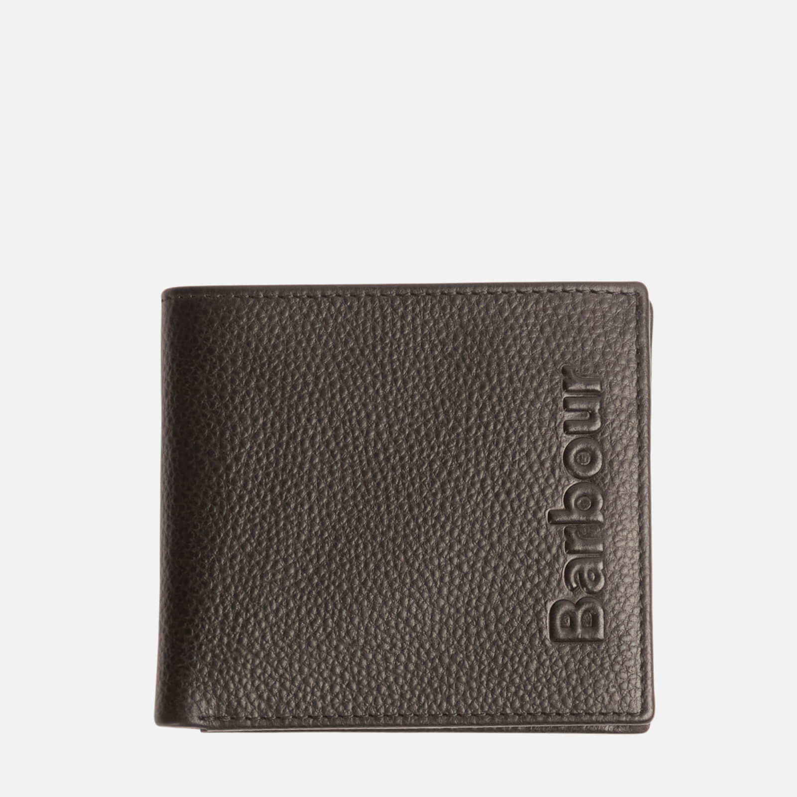 Image of Barbour Debossed Leather Billfold Wallet