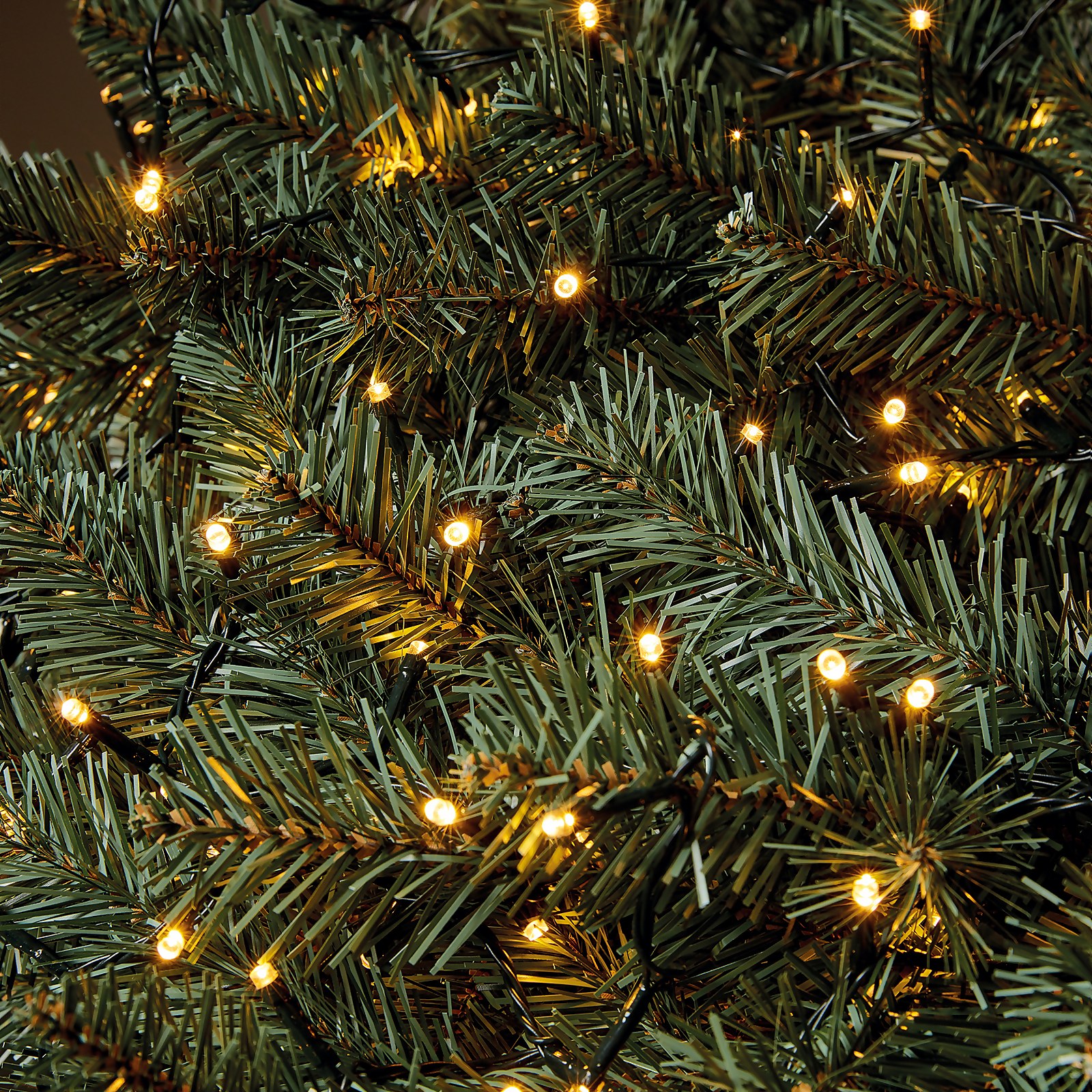 2000 Led Timer Compact String Christmas Tree Lights - Warm White