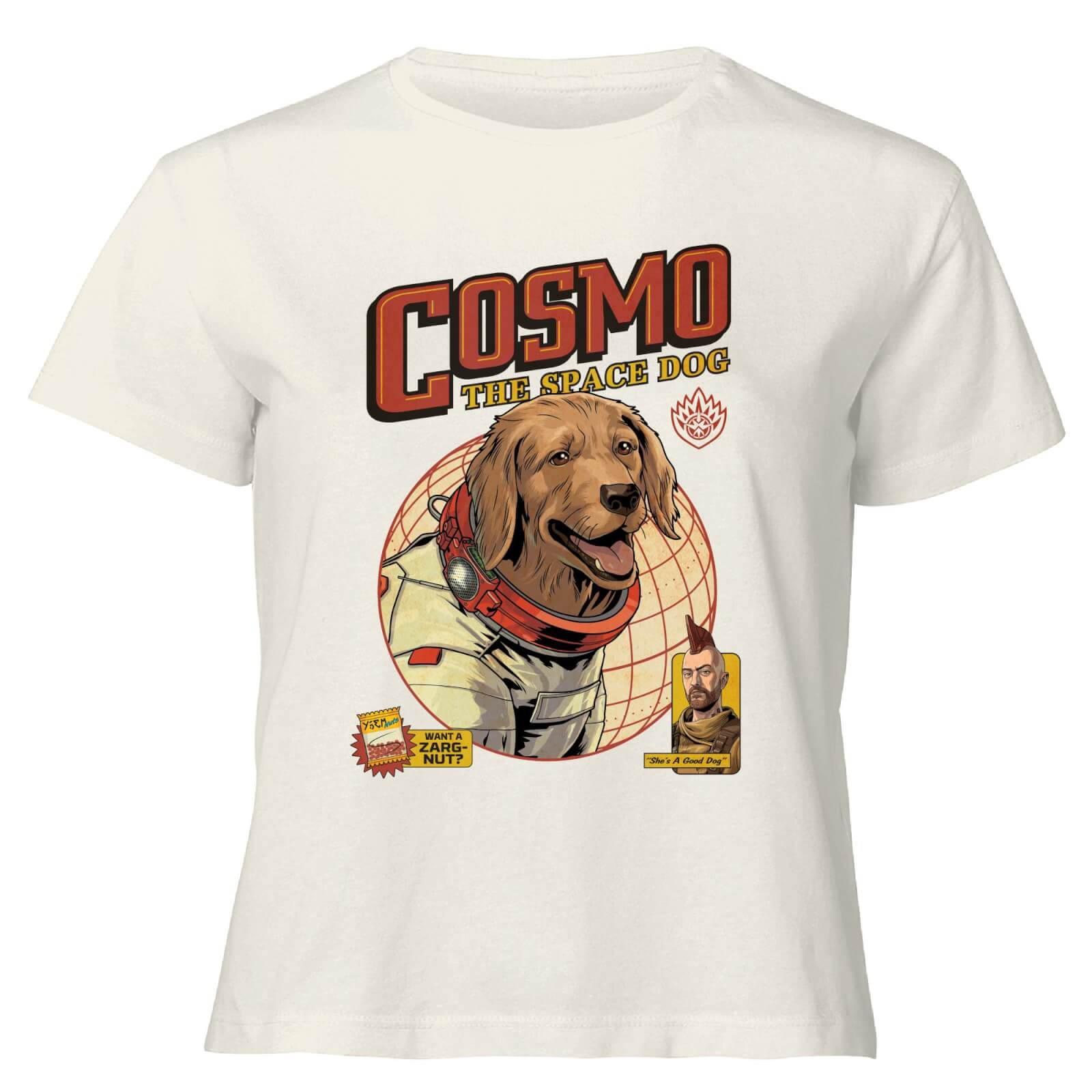 

Guardians of the Galaxy Cosmo The Space Dog Women's Cropped T-Shirt - Cream - S