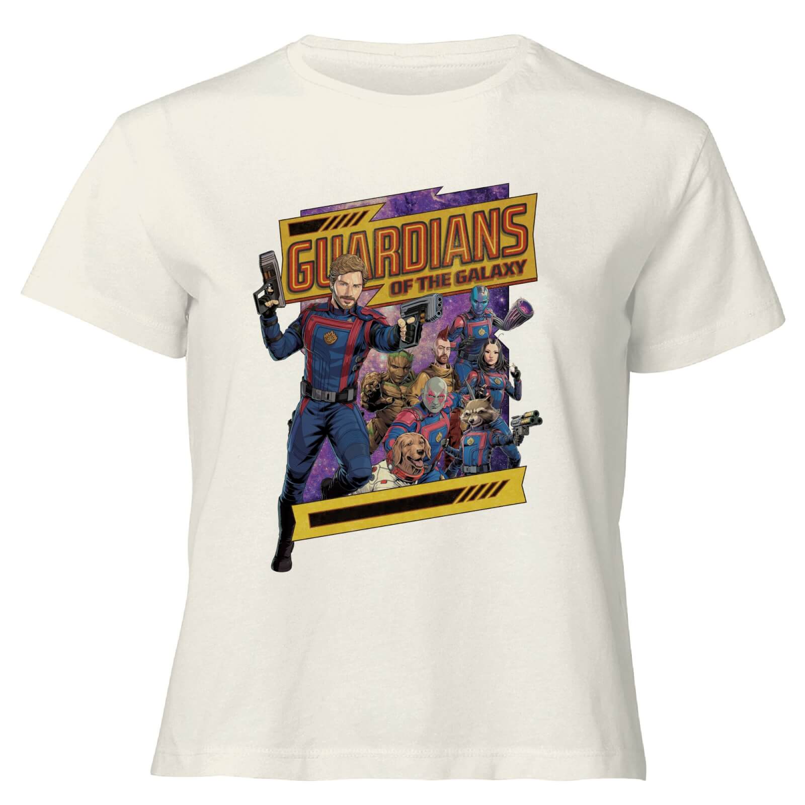 

Guardians of the Galaxy Galaxy Women's Cropped T-Shirt - Cream - S