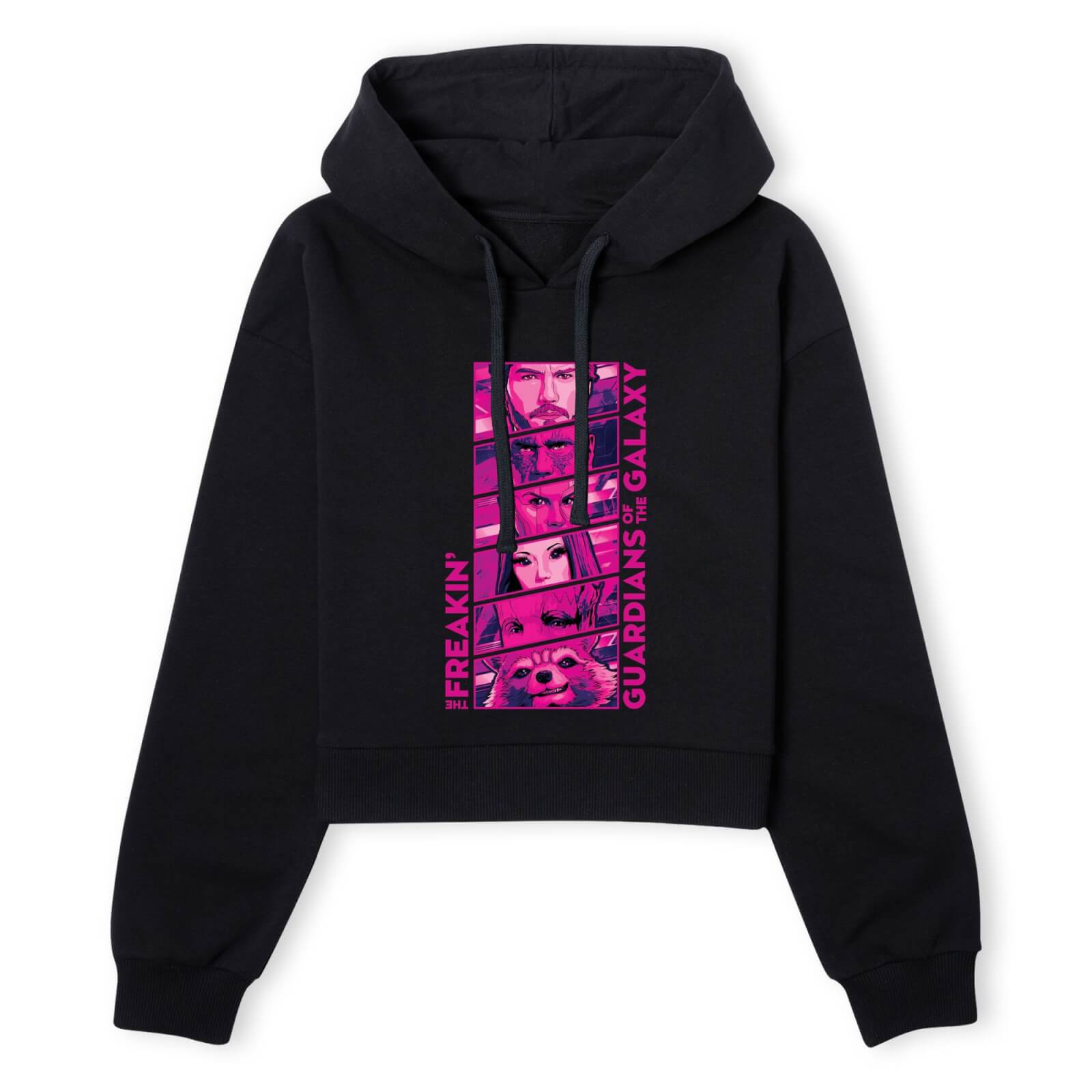 Guardians of the Galaxy Faces Women's Cropped Hoodie - Black - XXL