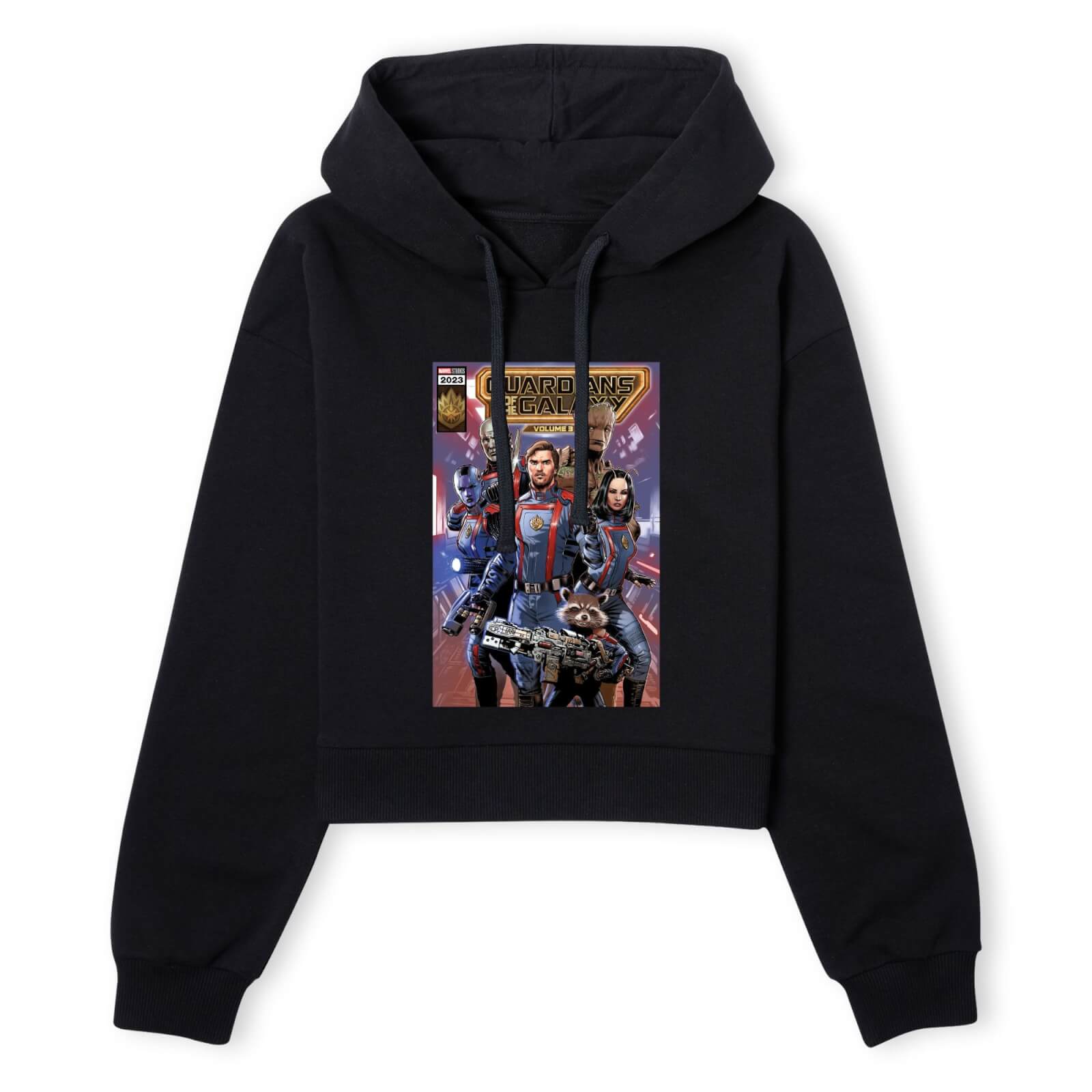 

Guardians of the Galaxy Photo Comic Cover Women's Cropped Hoodie - Black - S