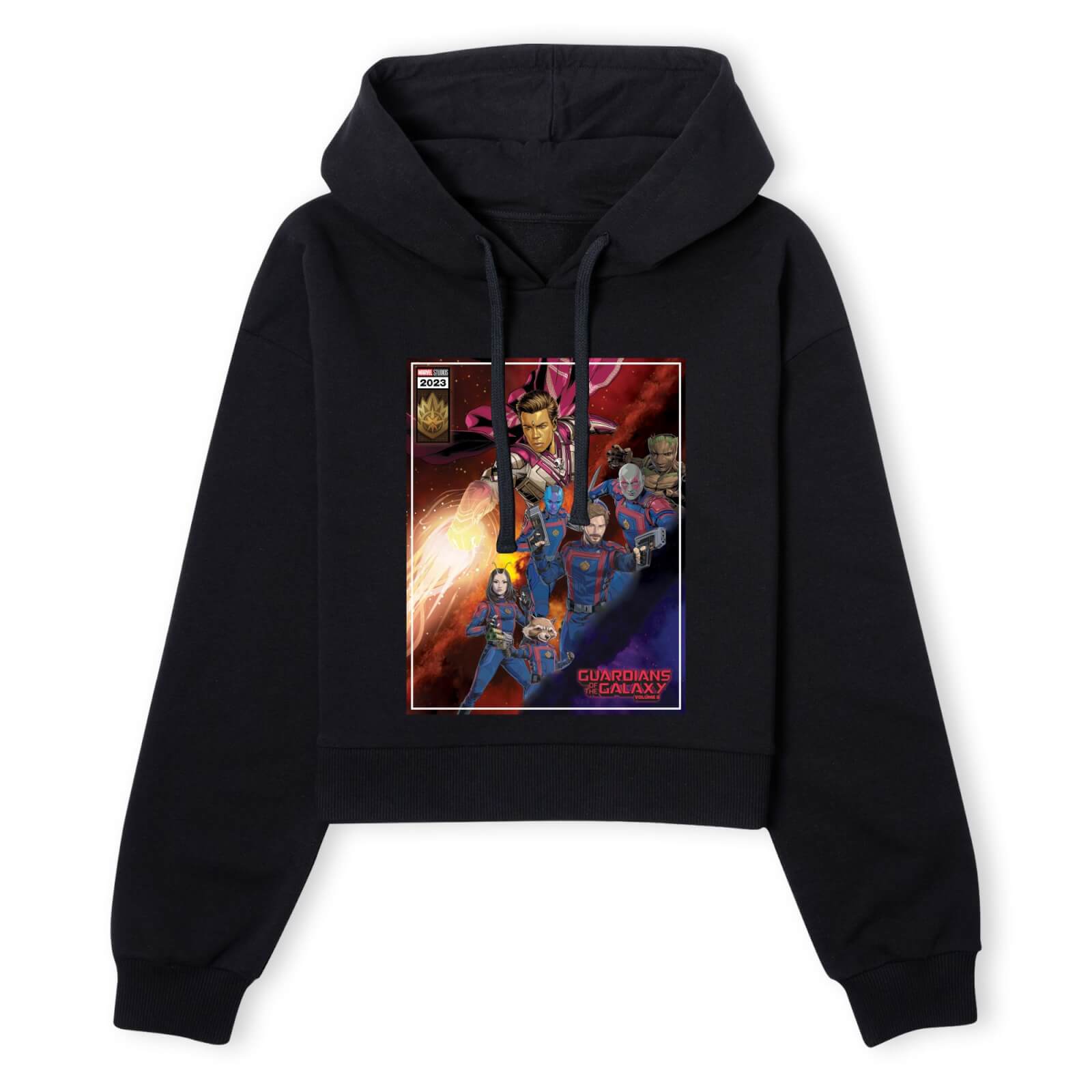 

Guardians of the Galaxy Adam Warlock Comic Women's Cropped Hoodie - Black - XS