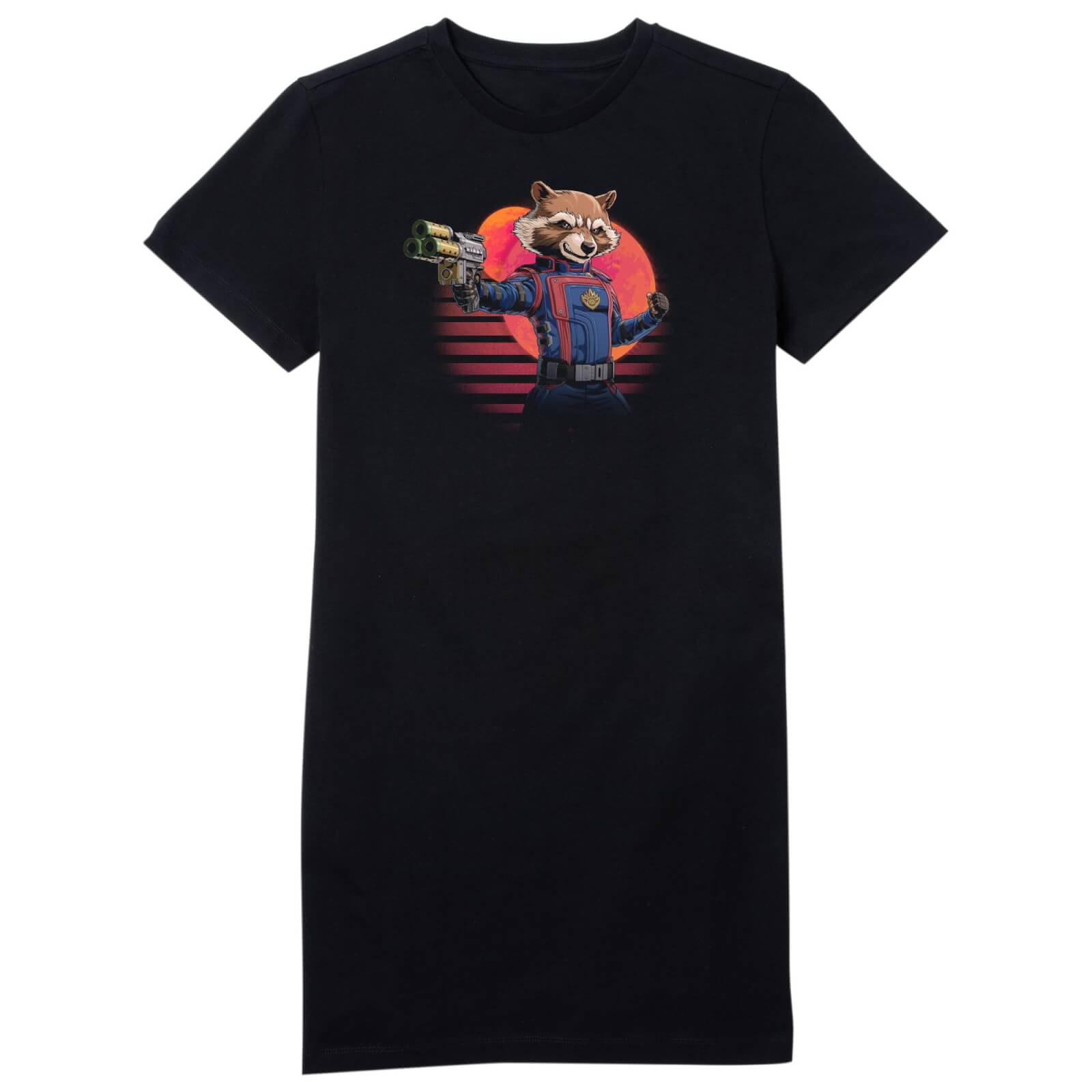 

Guardians of the Galaxy Retro Rocket Raccoon Women's T-Shirt Dress - Black - L