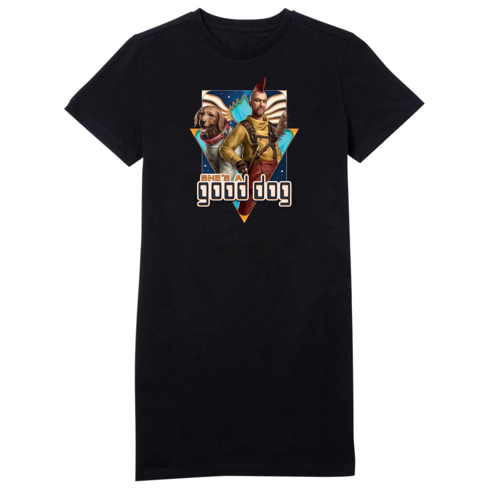 Guardians of the Galaxy She's A Good Dog Women's T-Shirt Dress - Black - M