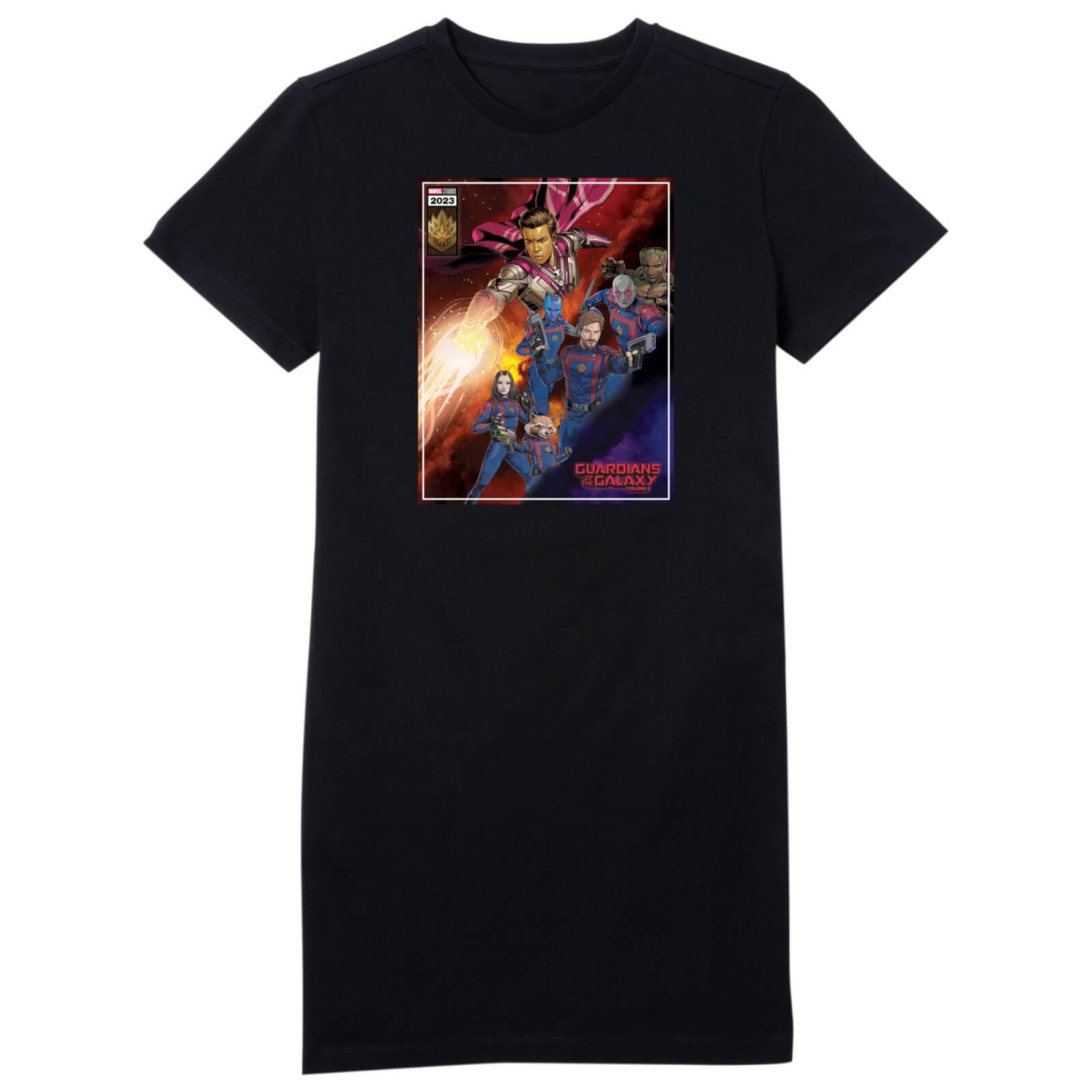 Guardians of the Galaxy Adam Warlock Comic Women's T-Shirt Dress - Black - XS