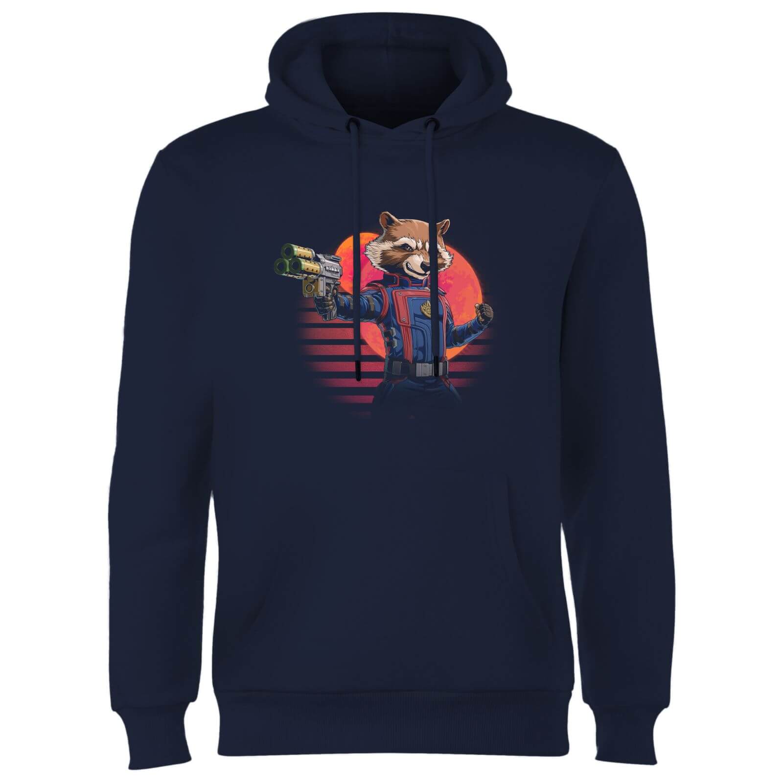 Guardians of the Galaxy Retro Rocket Raccoon Hoodie - Navy - XL