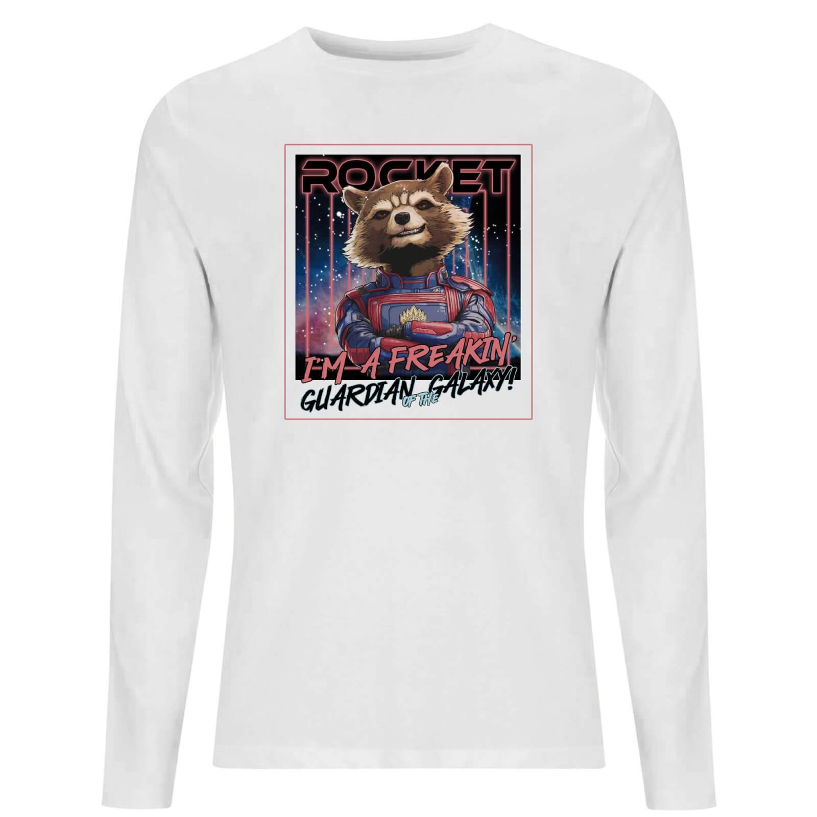 

Guardians of the Galaxy Glowing Rocket Raccoon Men's Long Sleeve T-Shirt - White - XXL