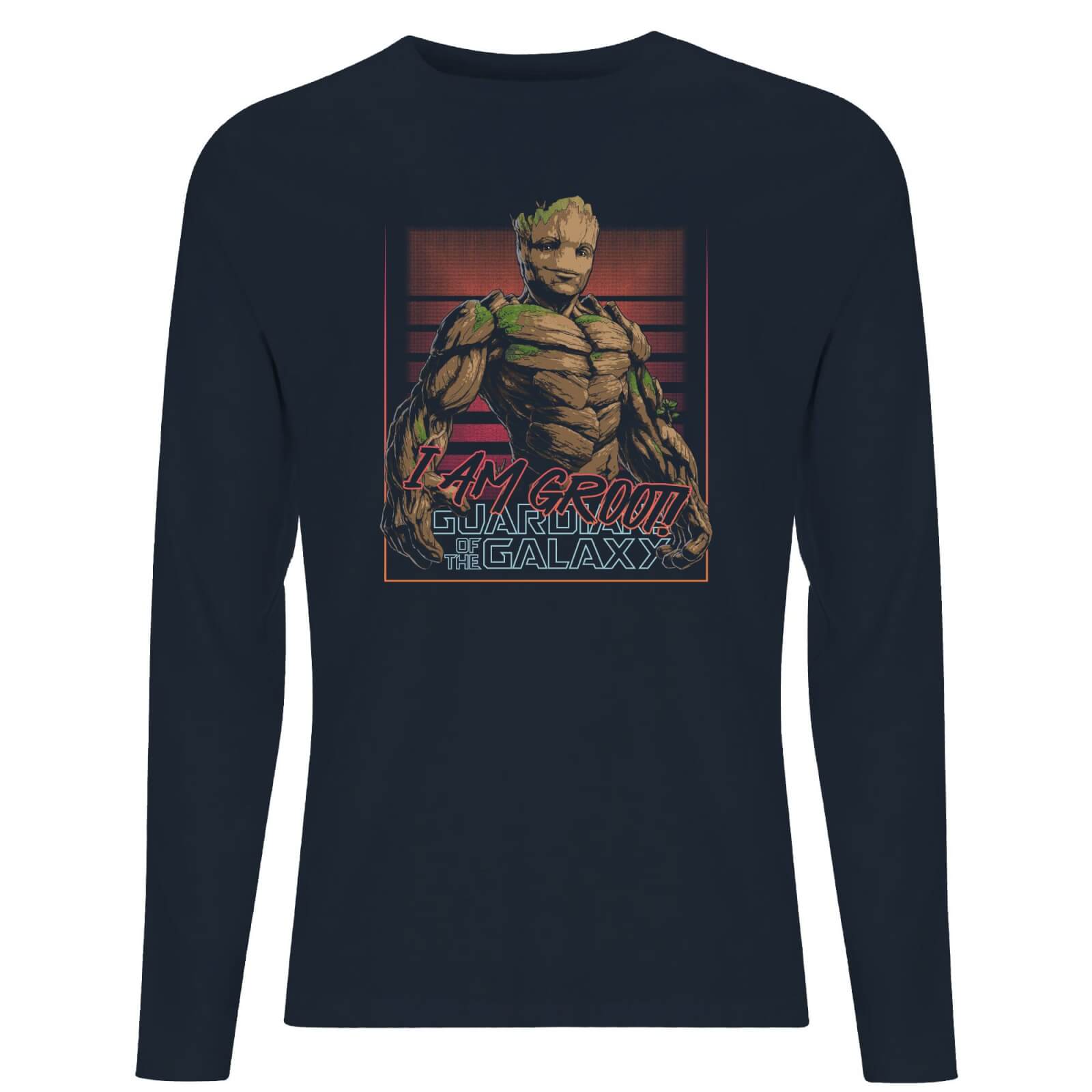 

Guardians of the Galaxy I Am Retro Groot! Men's Long Sleeve T-Shirt - Navy - XL
