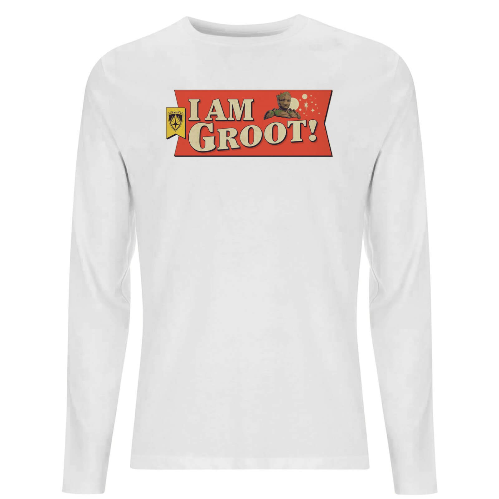 Guardians of the Galaxy I Am Groot! Men's Long Sleeve T-Shirt - White - XL