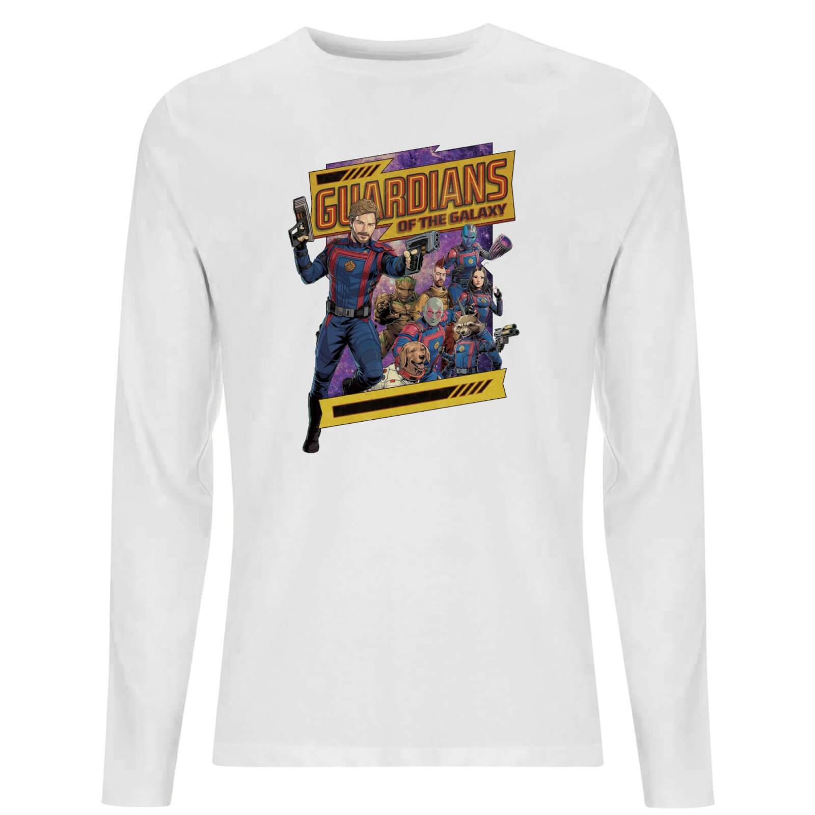 

Guardians of the Galaxy Galaxy Men's Long Sleeve T-Shirt - White - XL