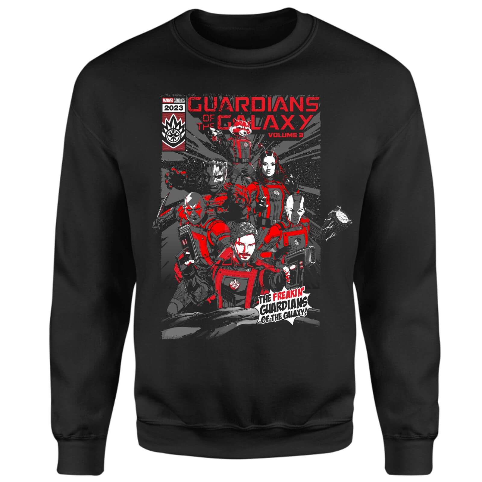 Guardians of the Galaxy The Freakin' Comic Book Cover Sweatshirt - Black - L