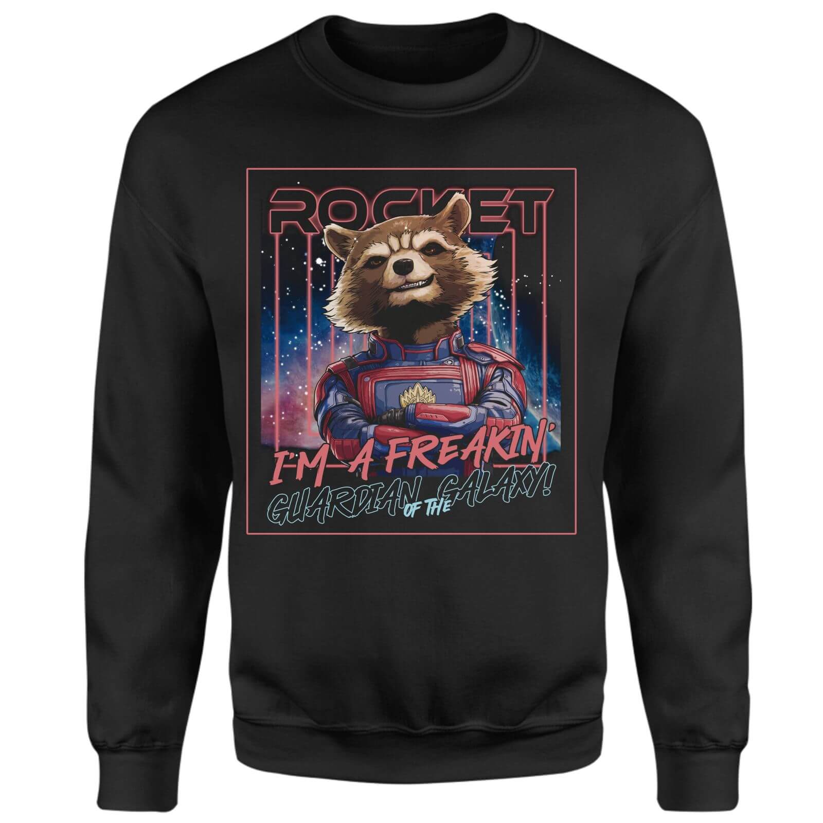 Guardians of the Galaxy Glowing Rocket Raccoon Sweatshirt - Black - M