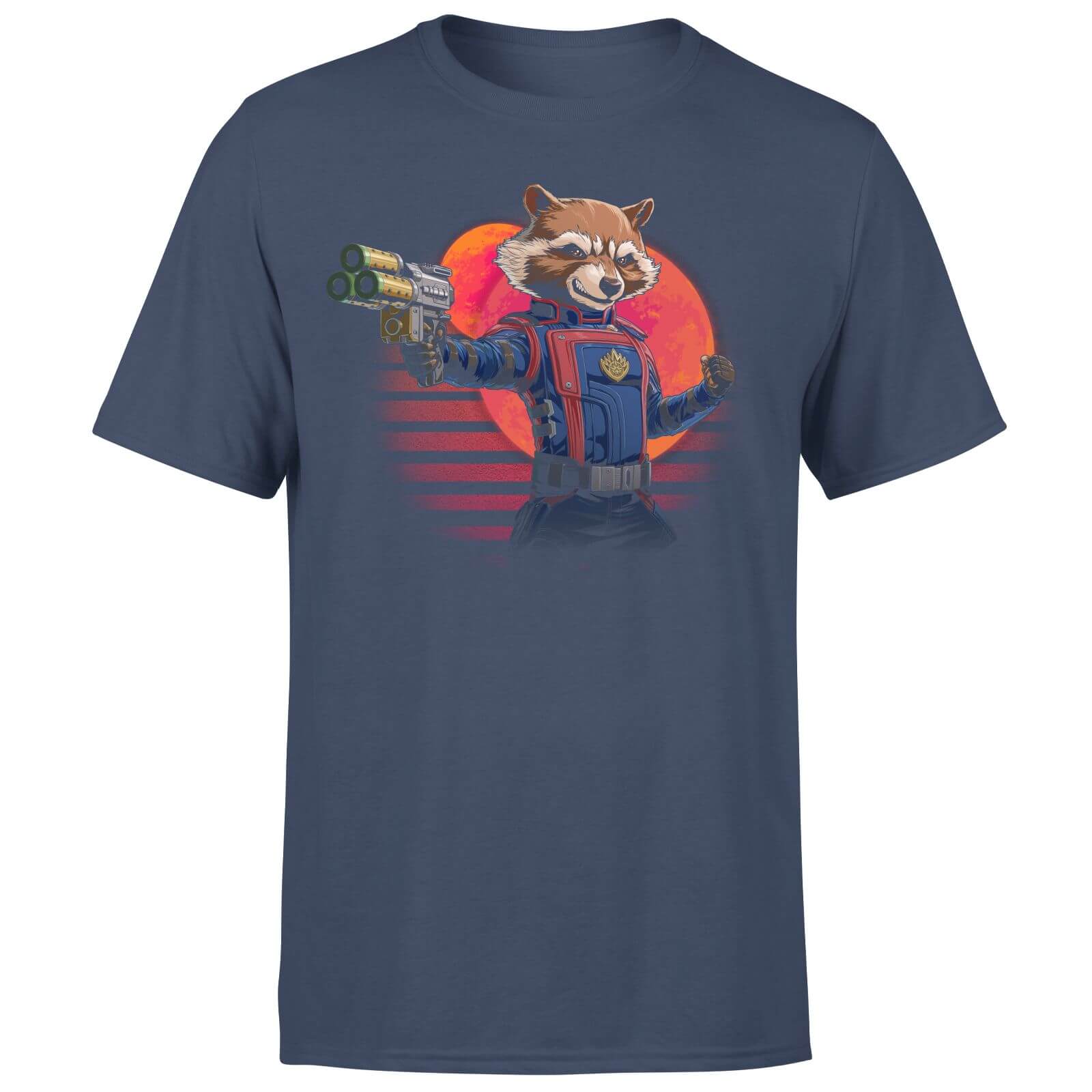 

Guardians of the Galaxy Retro Rocket Raccoon Men's T-Shirt - Navy - XL