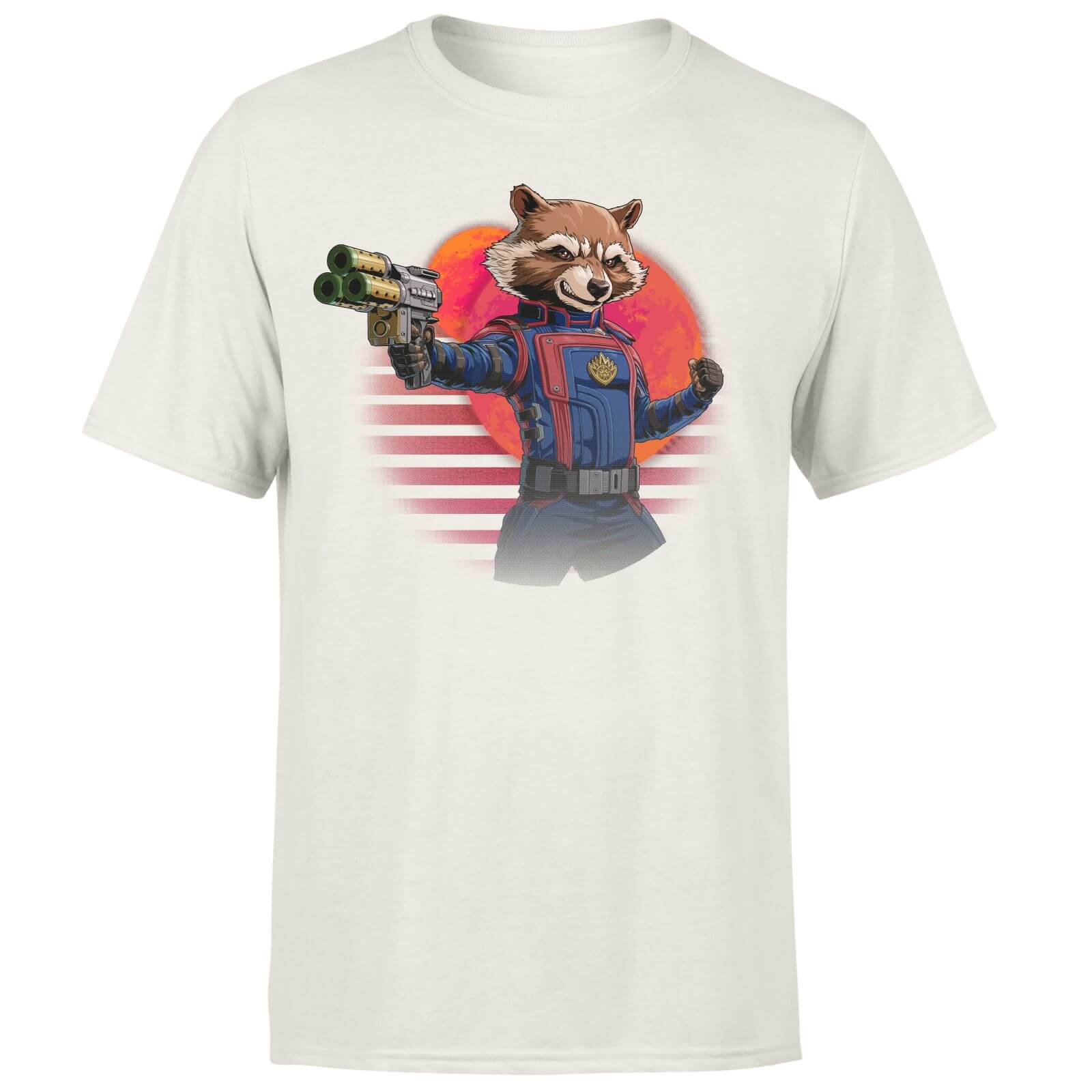 Guardians of the Galaxy Retro Rocket Raccoon Men's T-Shirt - Cream - M