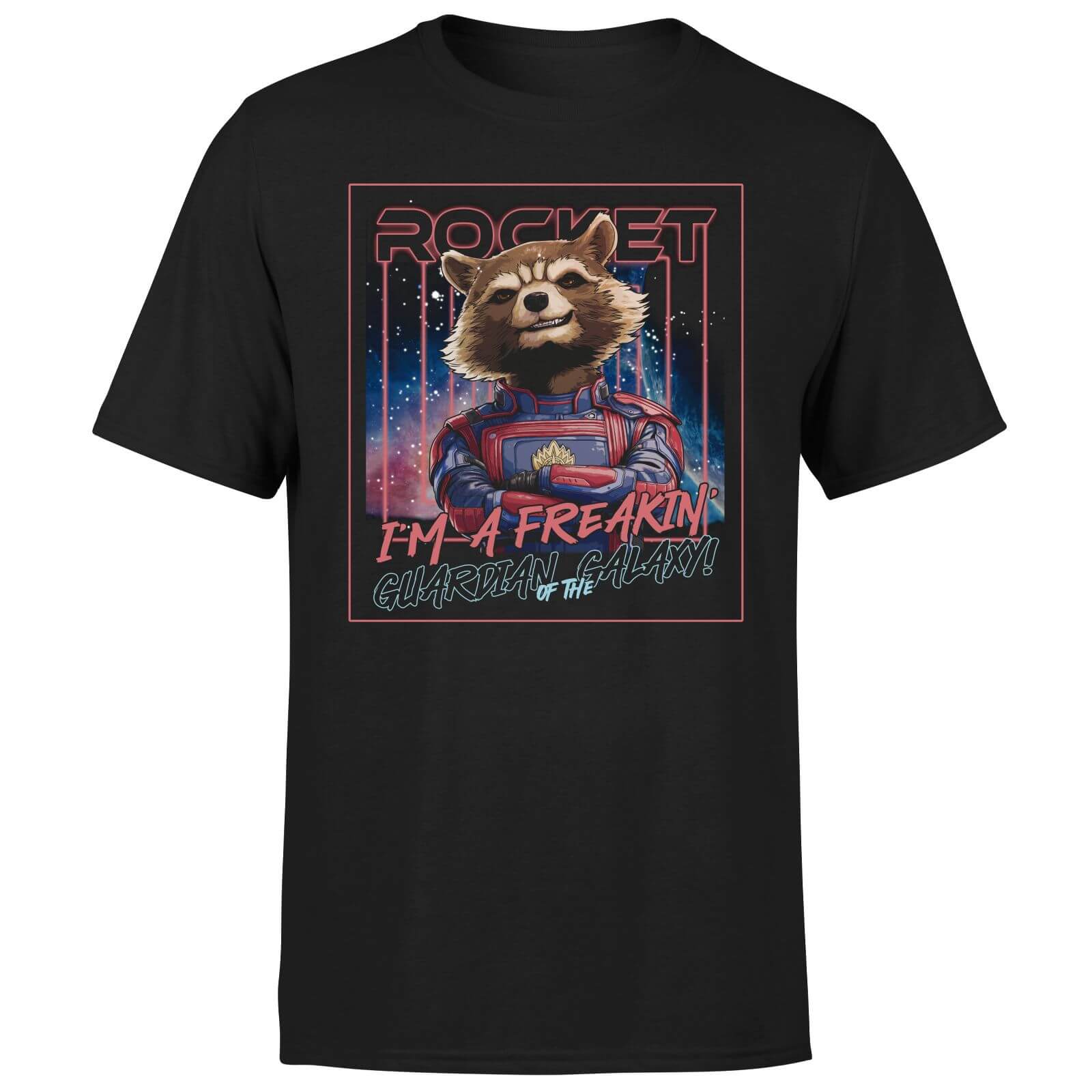 

Guardians of the Galaxy Glowing Rocket Raccoon Men's T-Shirt - Black - M