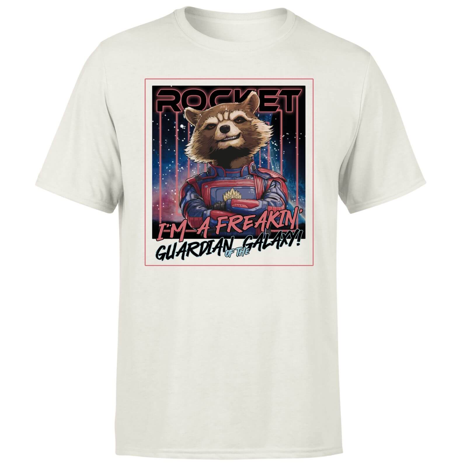 

Guardians of the Galaxy Glowing Rocket Raccoon Men's T-Shirt - Cream - L