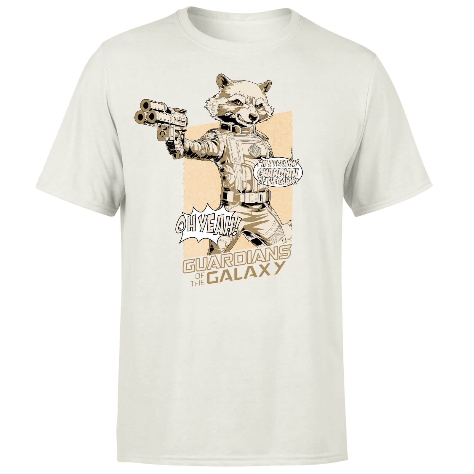 

Guardians of the Galaxy Rocket Raccoon Oh Yeah! Men's T-Shirt - Cream - XXL
