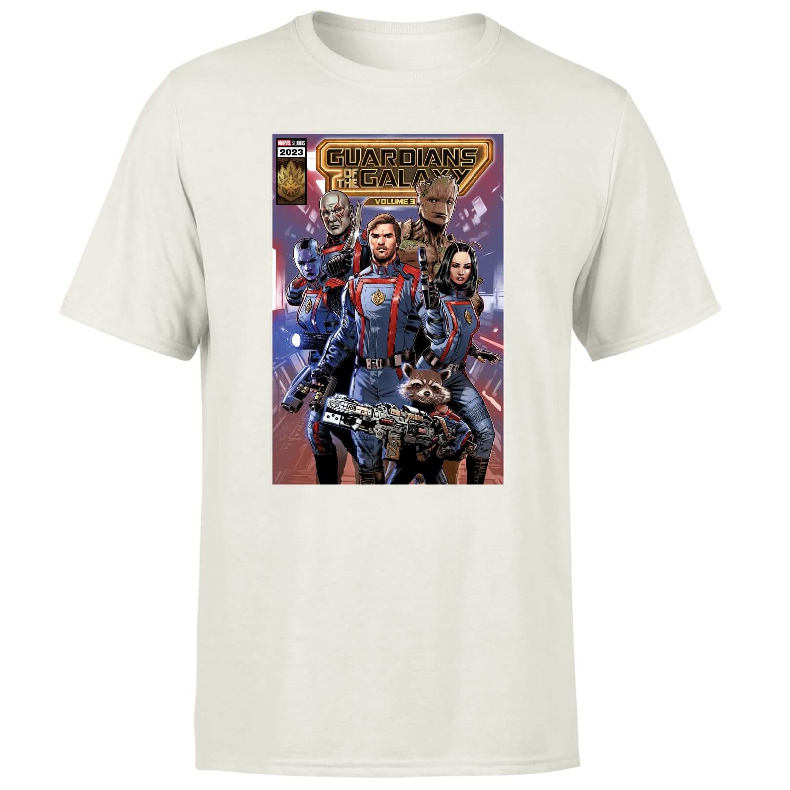 Guardians of the Galaxy Photo Comic Cover Men's T-Shirt - Cream - XS