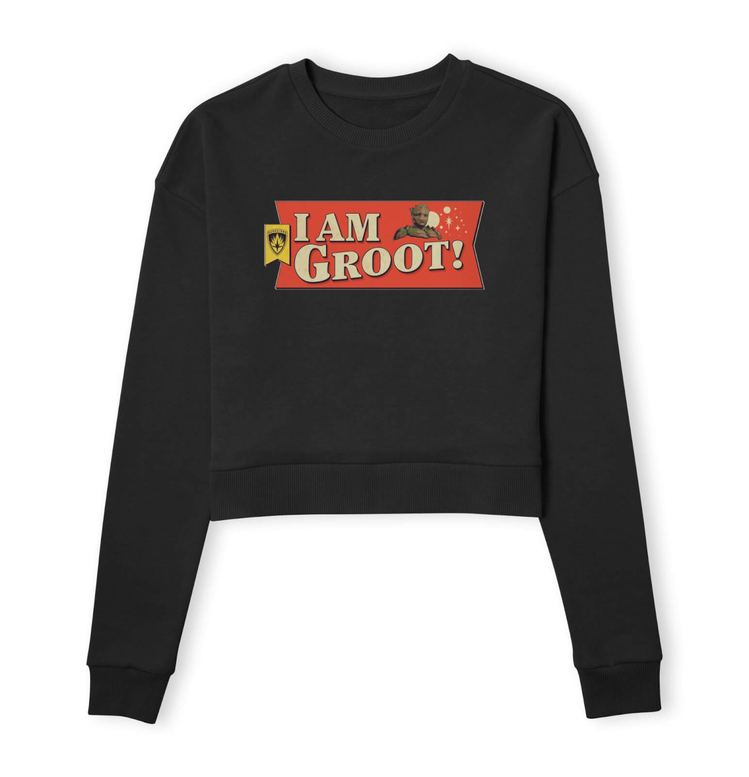 

Guardians of the Galaxy I Am Groot! Women's Cropped Sweatshirt - Black - L