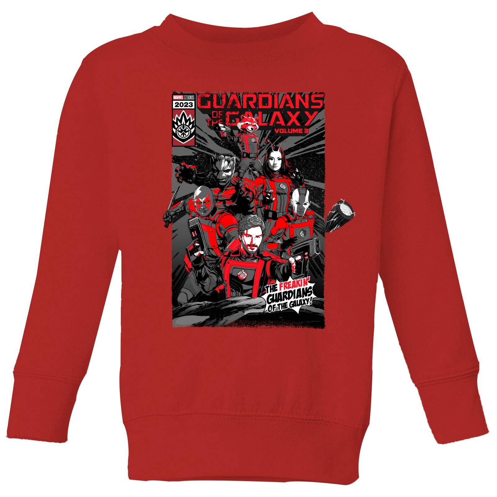 Guardians of the Galaxy The Freakin' Comic Book Cover Kids' Sweatshirt - Red - 7-8 Years