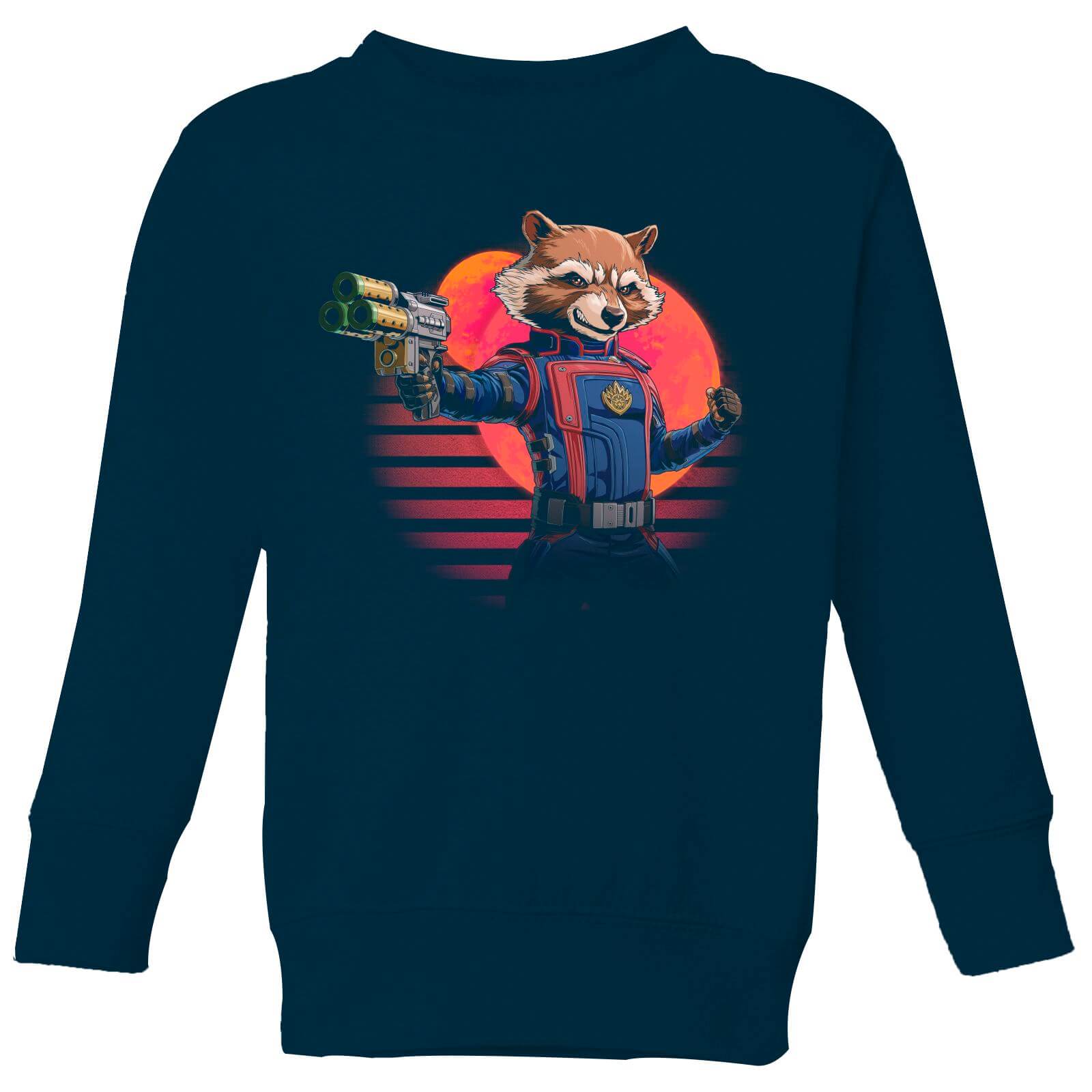 

Guardians of the Galaxy Retro Rocket Raccoon Kids' Sweatshirt - Navy - 11-12 Anni