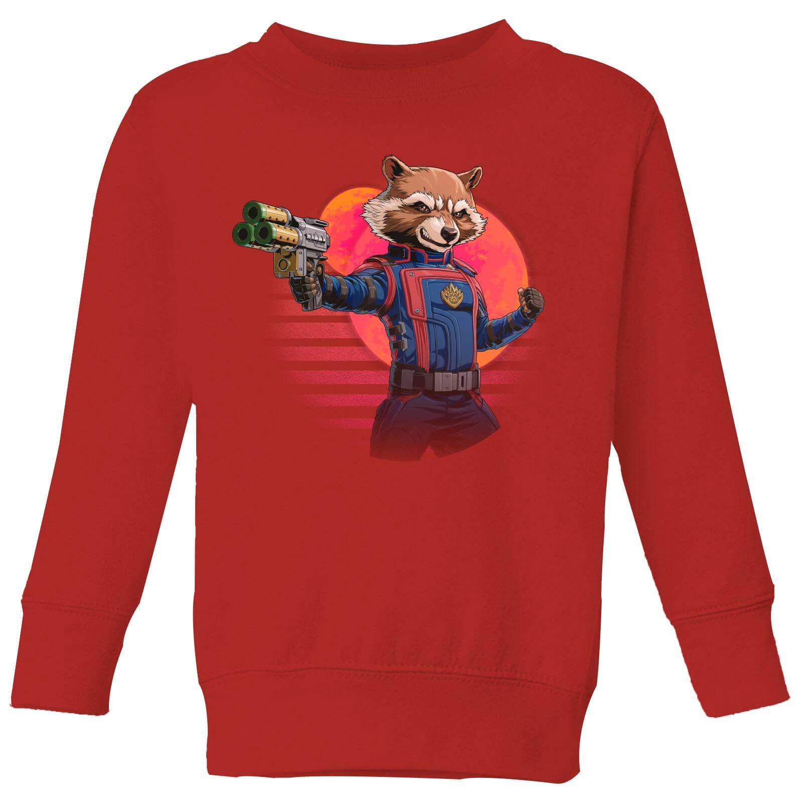 Guardians of the Galaxy Retro Rocket Raccoon Kids' Sweatshirt - Red - 11-12 ans