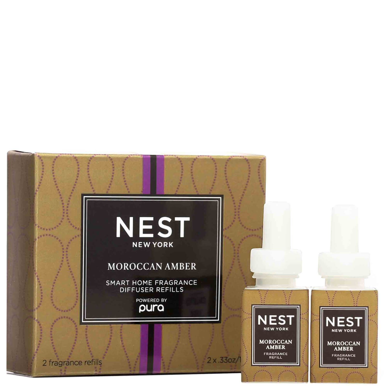 NEST NEW YORK MOROCCAN AMBER REFILL DUO FOR NEST X PURA SMART HOME FRAGRANCE DIFFUSER 10ML