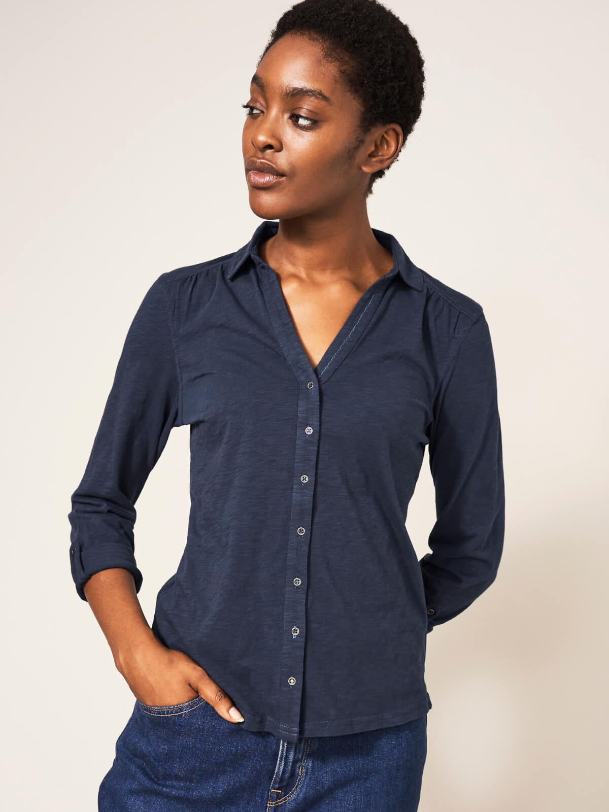 Annie Hemdbluse aus Jersey - 50