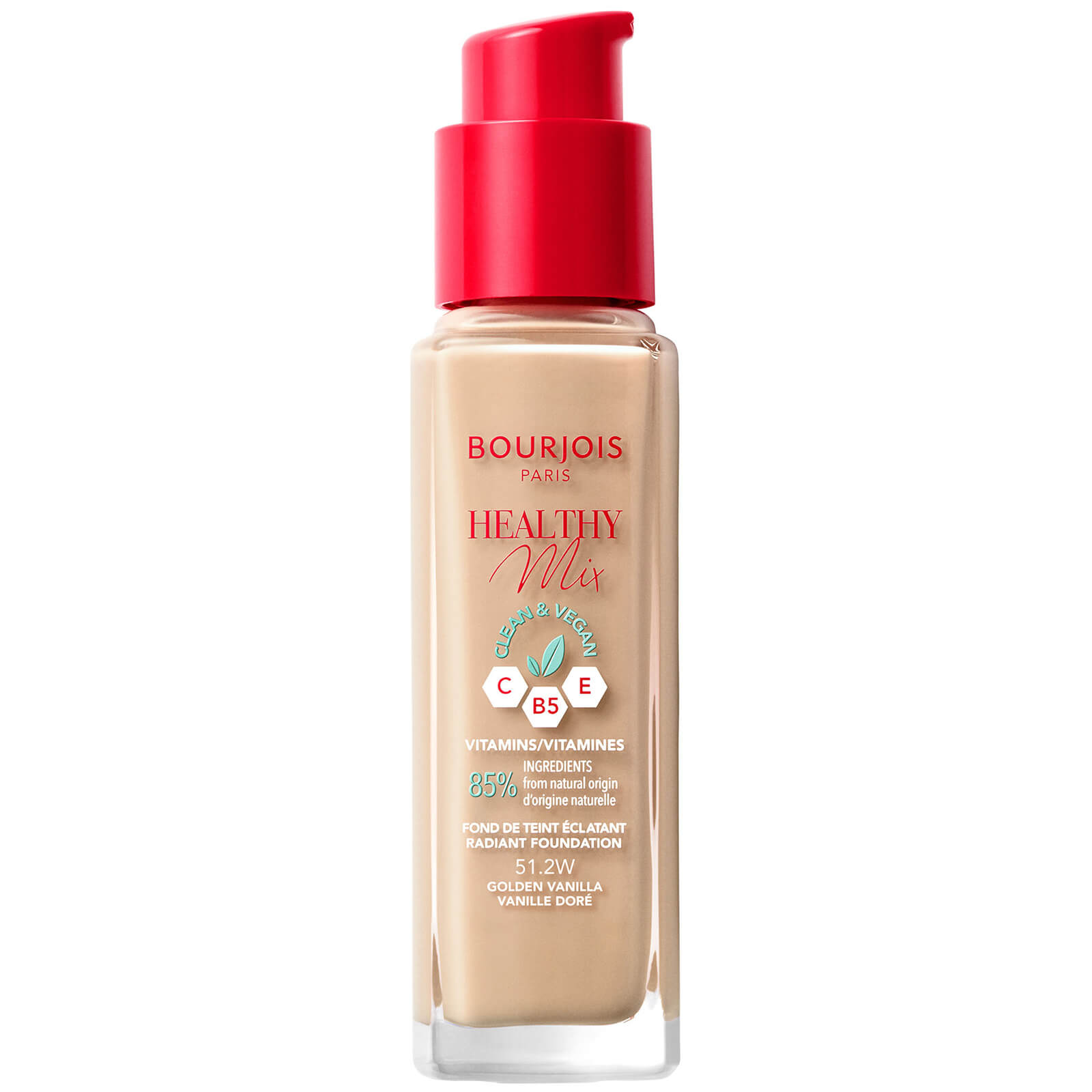 

Bourjois Healthy Mix Clean Foundation 30ml (Various Shades) - 51.2 Golden Vanilla