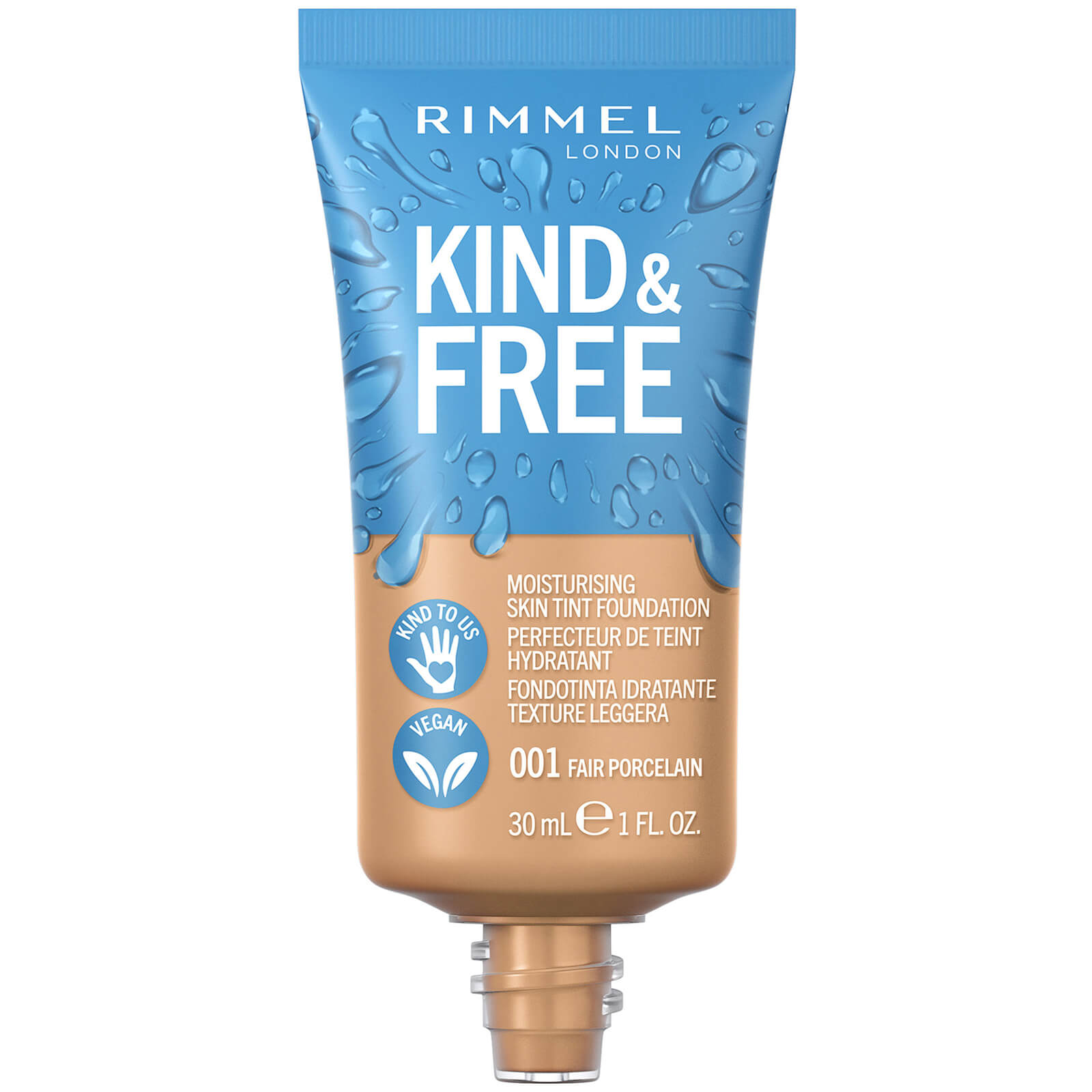 Rimmel London Kind & Free Foundation 30ml (Various Shades) - 001 Fair Porcelain