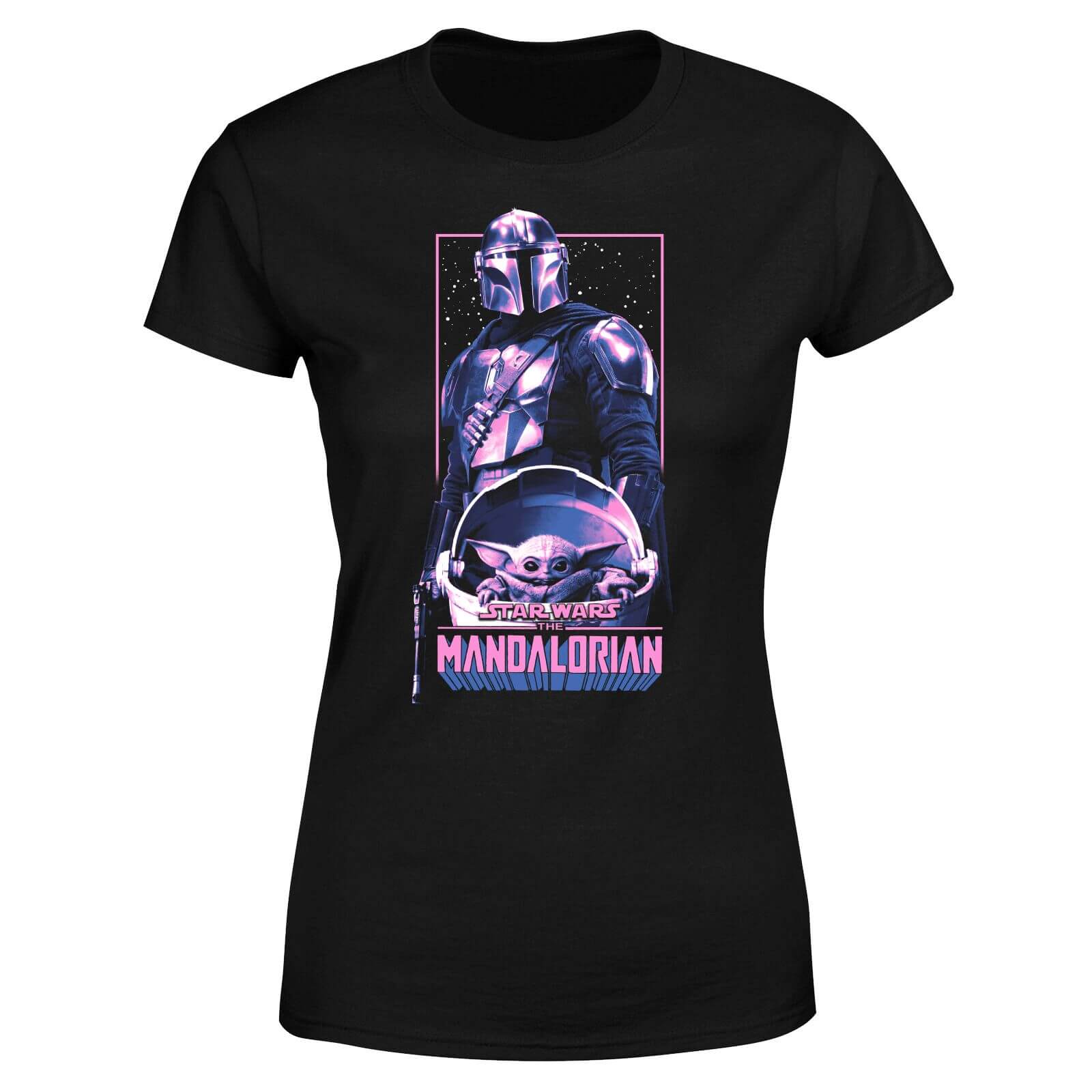 The Mandalorian Grogu & Mando Pink Women's T-Shirt - Black - XS - Black
