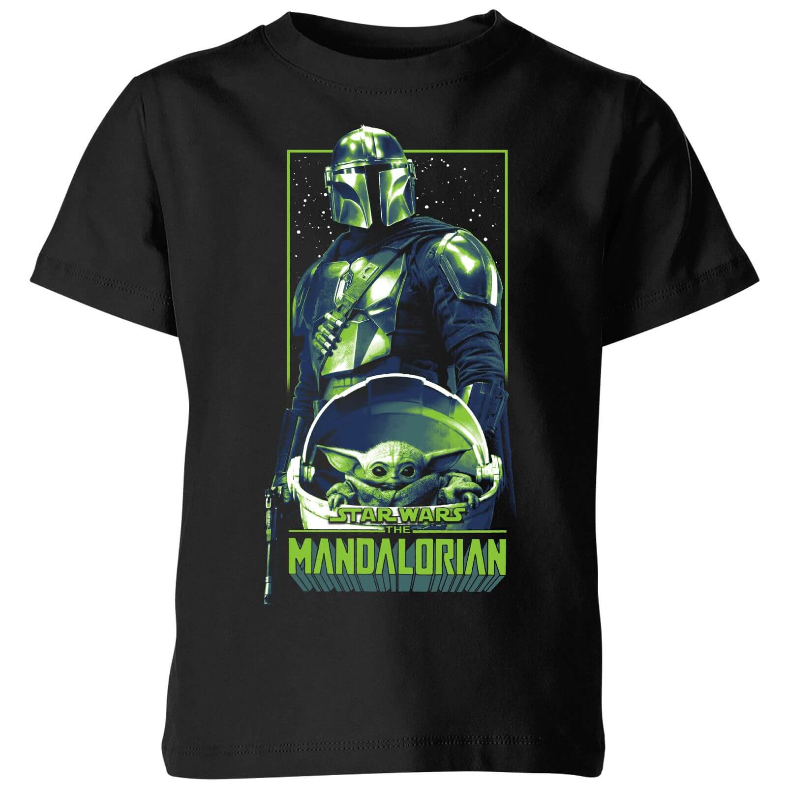 

The Mandalorian Grogu & Mando Kids' T-Shirt - Black - 11-12 Anni - Nero
