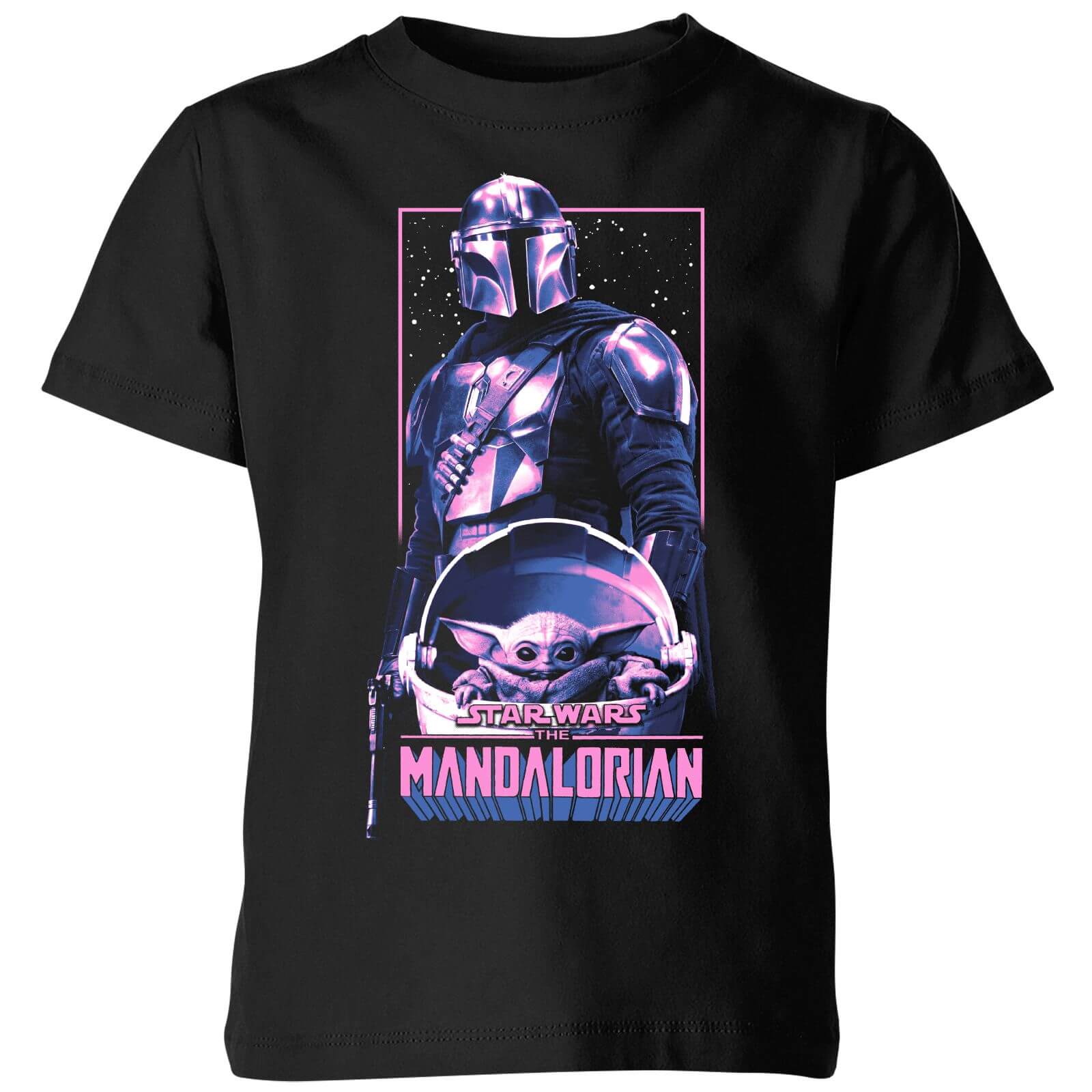The Mandalorian Grogu & Mando Pink Kids' T-Shirt - Black - 3-4 Years - Black