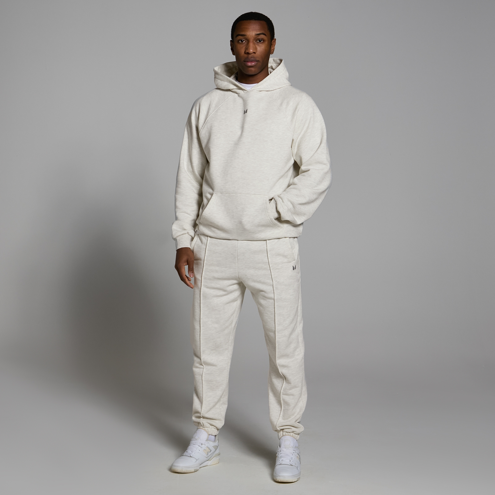 5059883272696 - Herren Lifestyle robuster Kapuzenpullover – Hellgrau meliert - XS